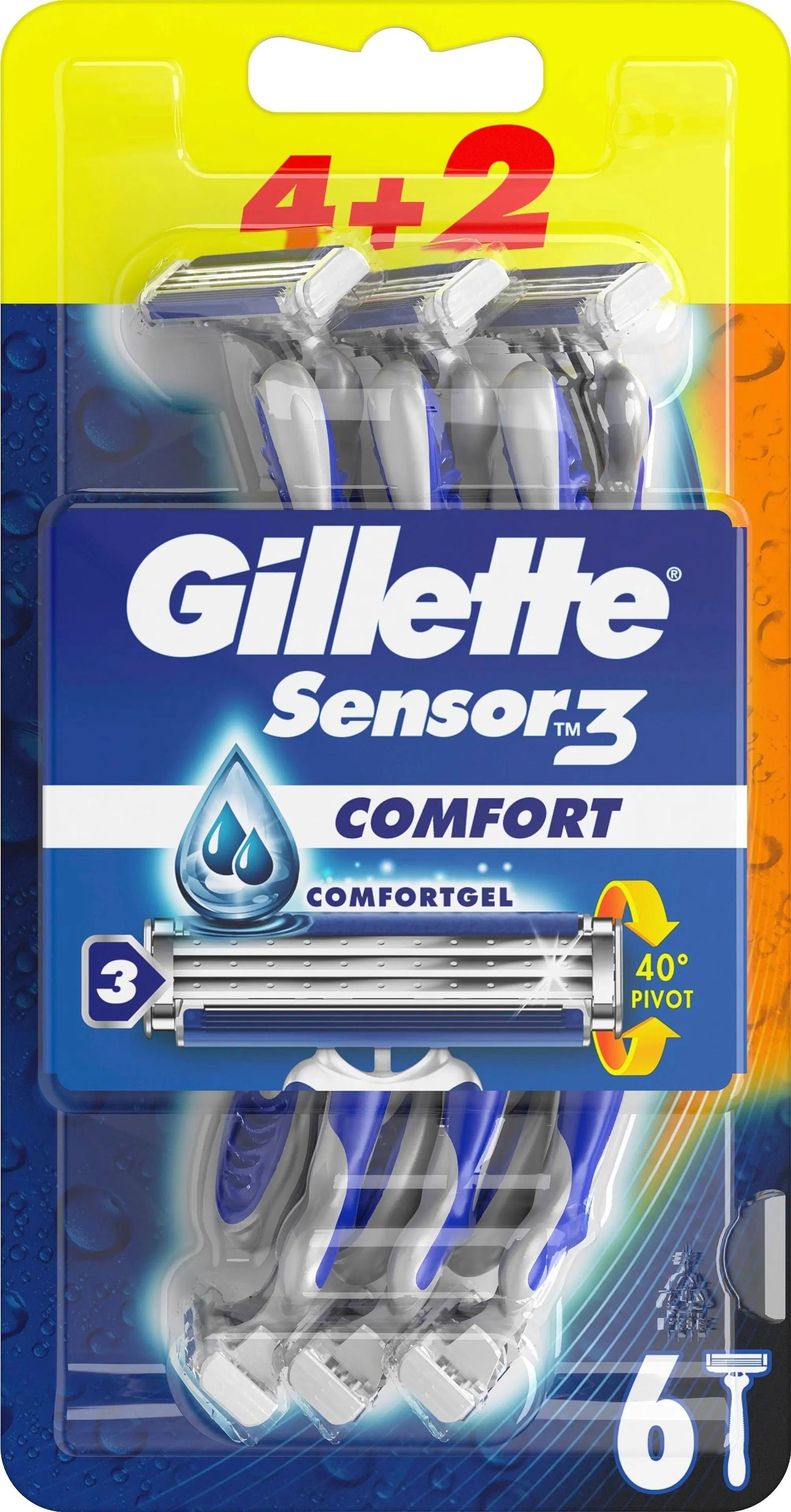 Gillette 4+2kpl Sensor3 Comfort varsiterä