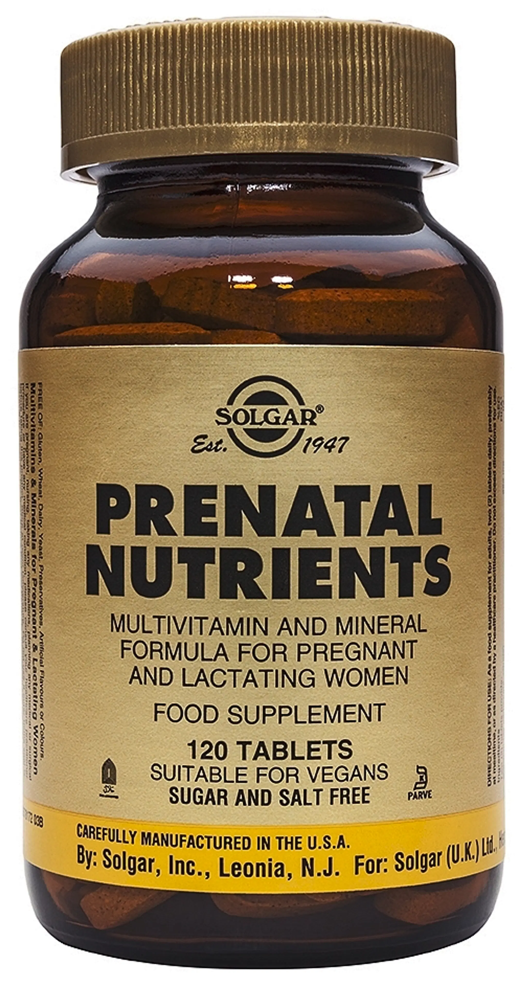 Solgar Prenatal Nutrients ravintolisä 120 tabl.