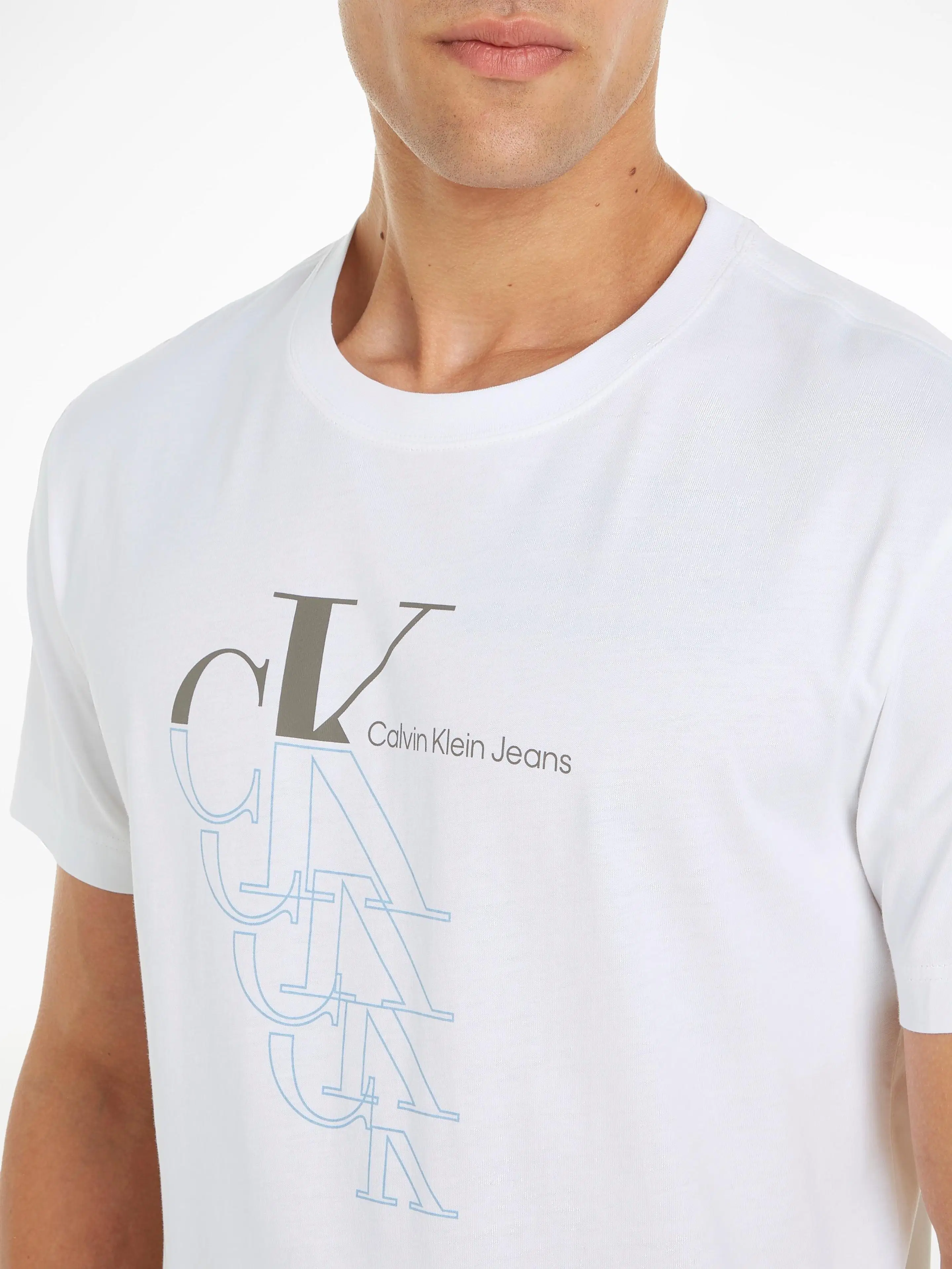 Calvin Klein Jeans Monogram echo graphic t-paita
