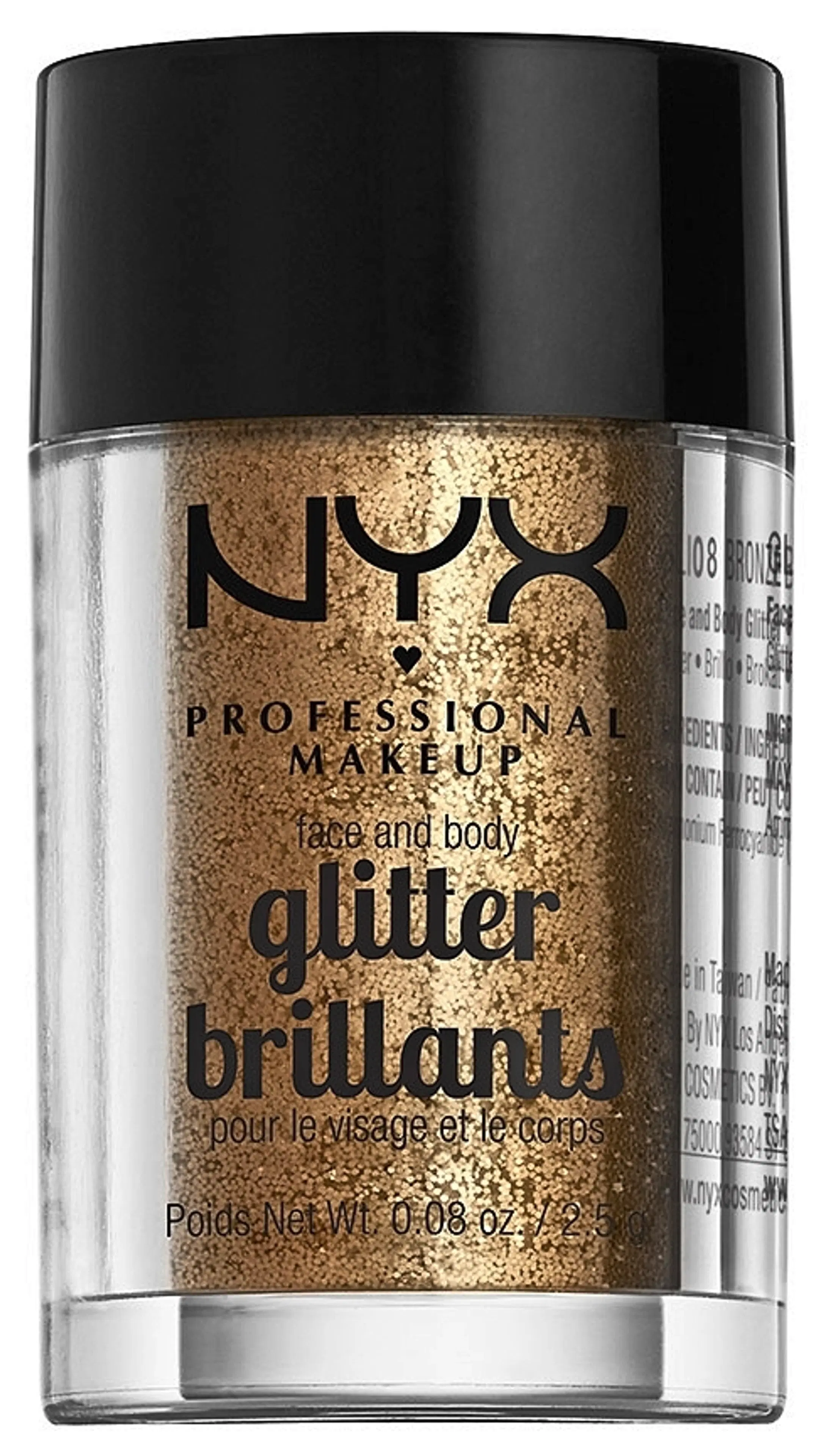 NYX Professional Makeup Face & Body Glitter kimalle kasvoille ja vartalolle 2,5 g