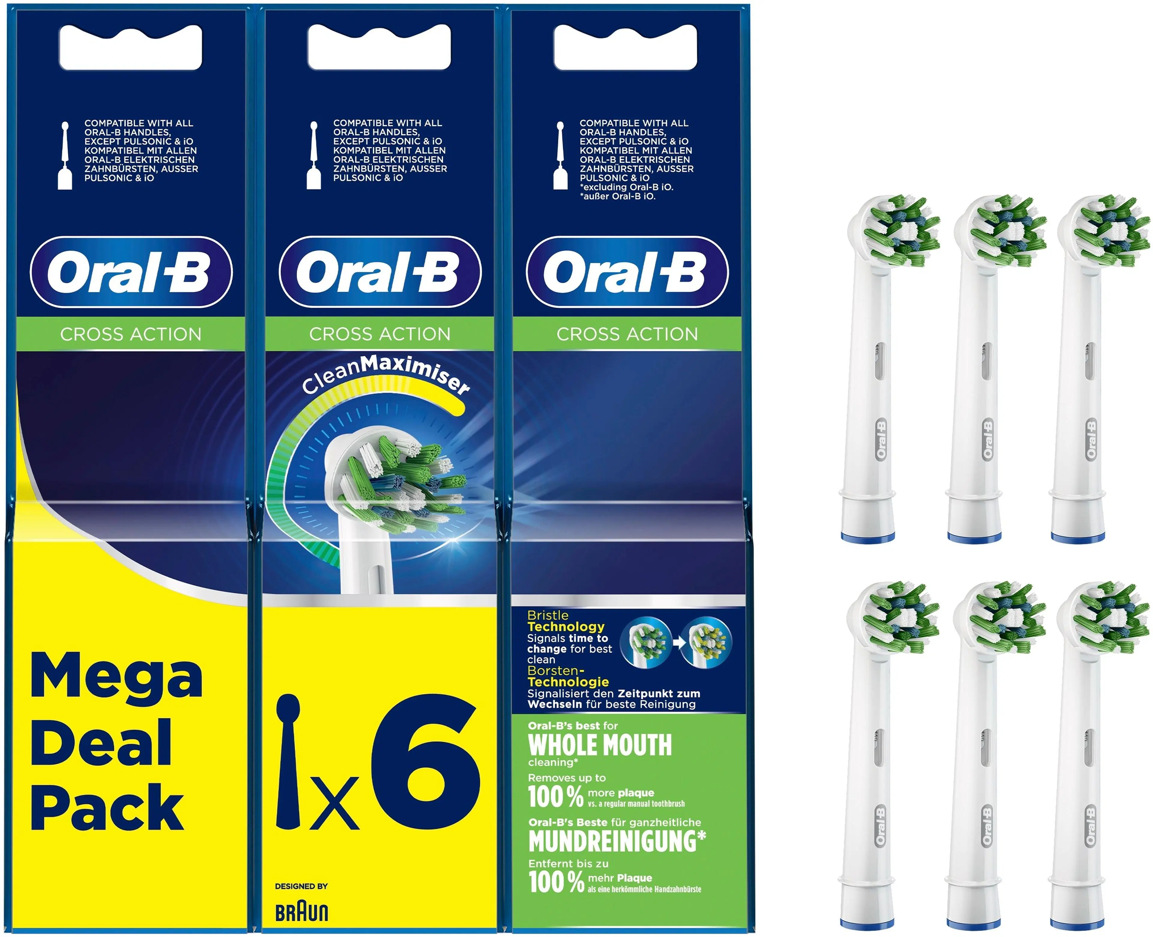 Oral-B vaihtoharja 2+2+2kpl Cross Action