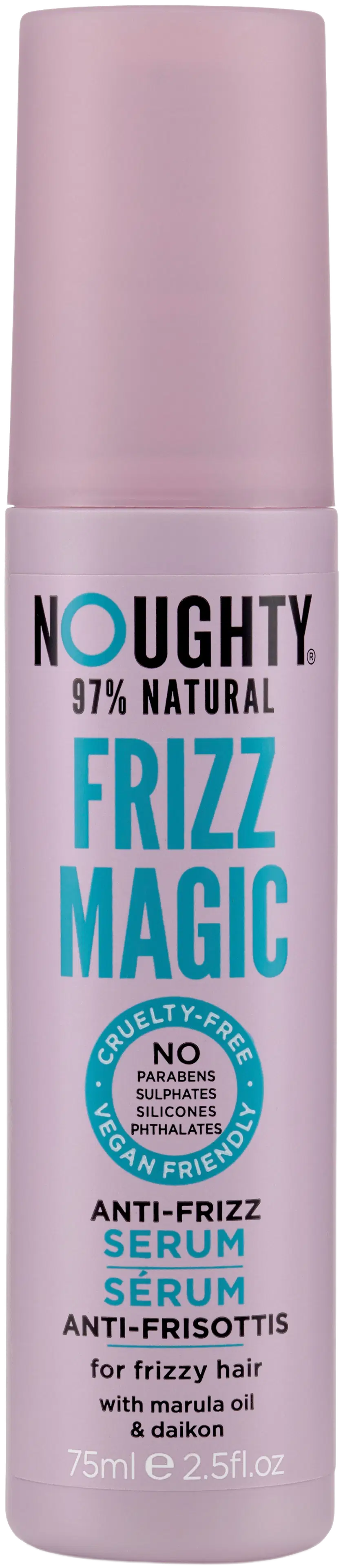 Noughty Frizz Magic Serum -silottava ja lämpösuojan antava hiusseerumi 75ml