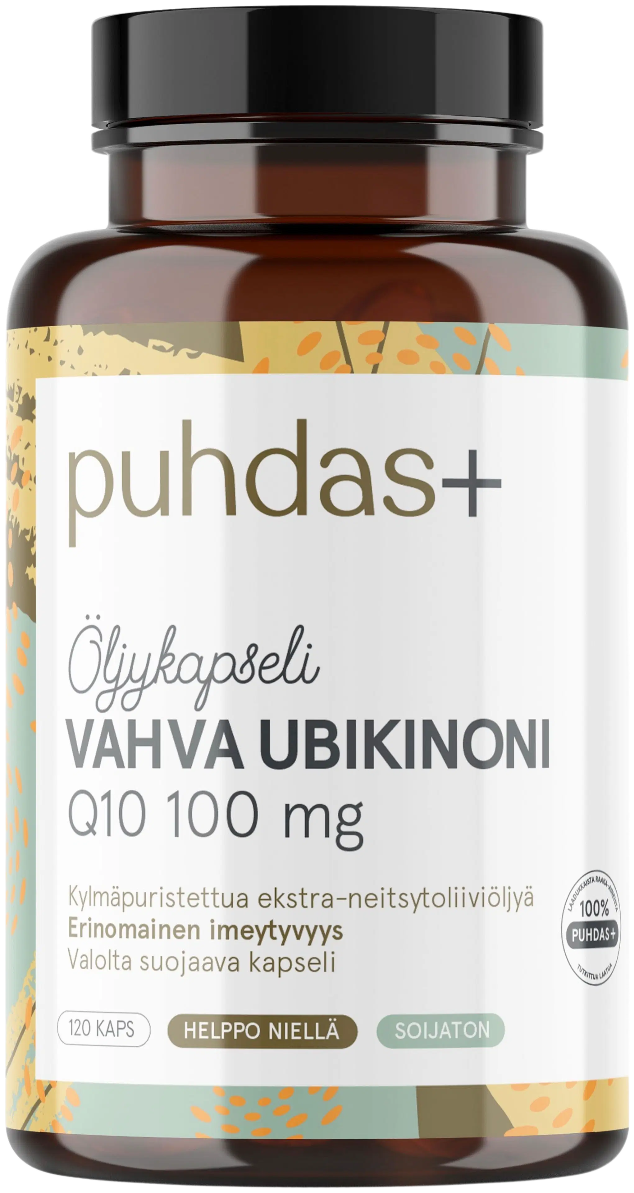 Puhdas+ Vahva Ubikinoni Q10 100 mg Öljykapseli 120 kaps