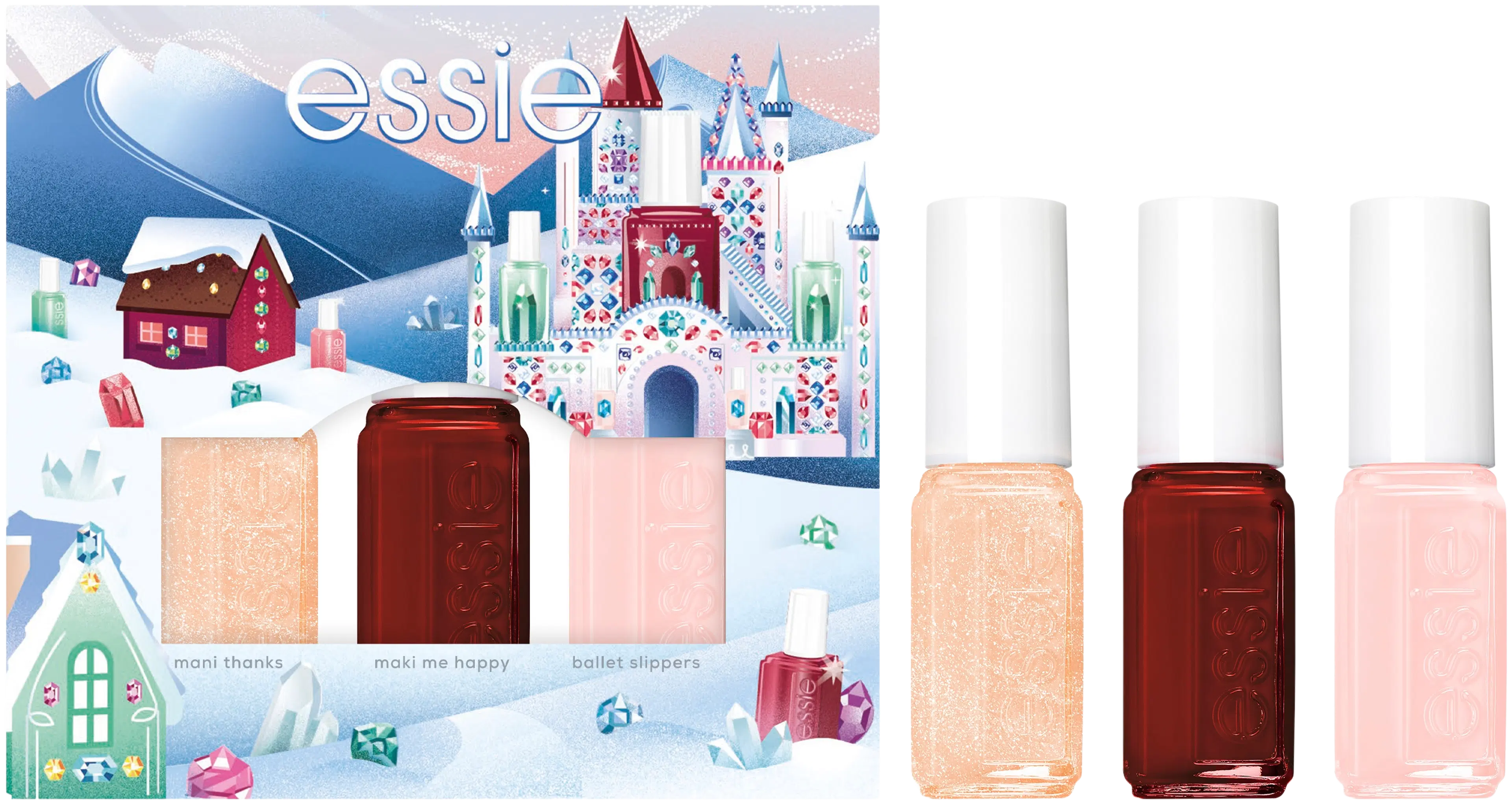 essie Mini Trio lahjapakkaus - 3 x kynsilakka 5ml | Sokos verkkokauppa