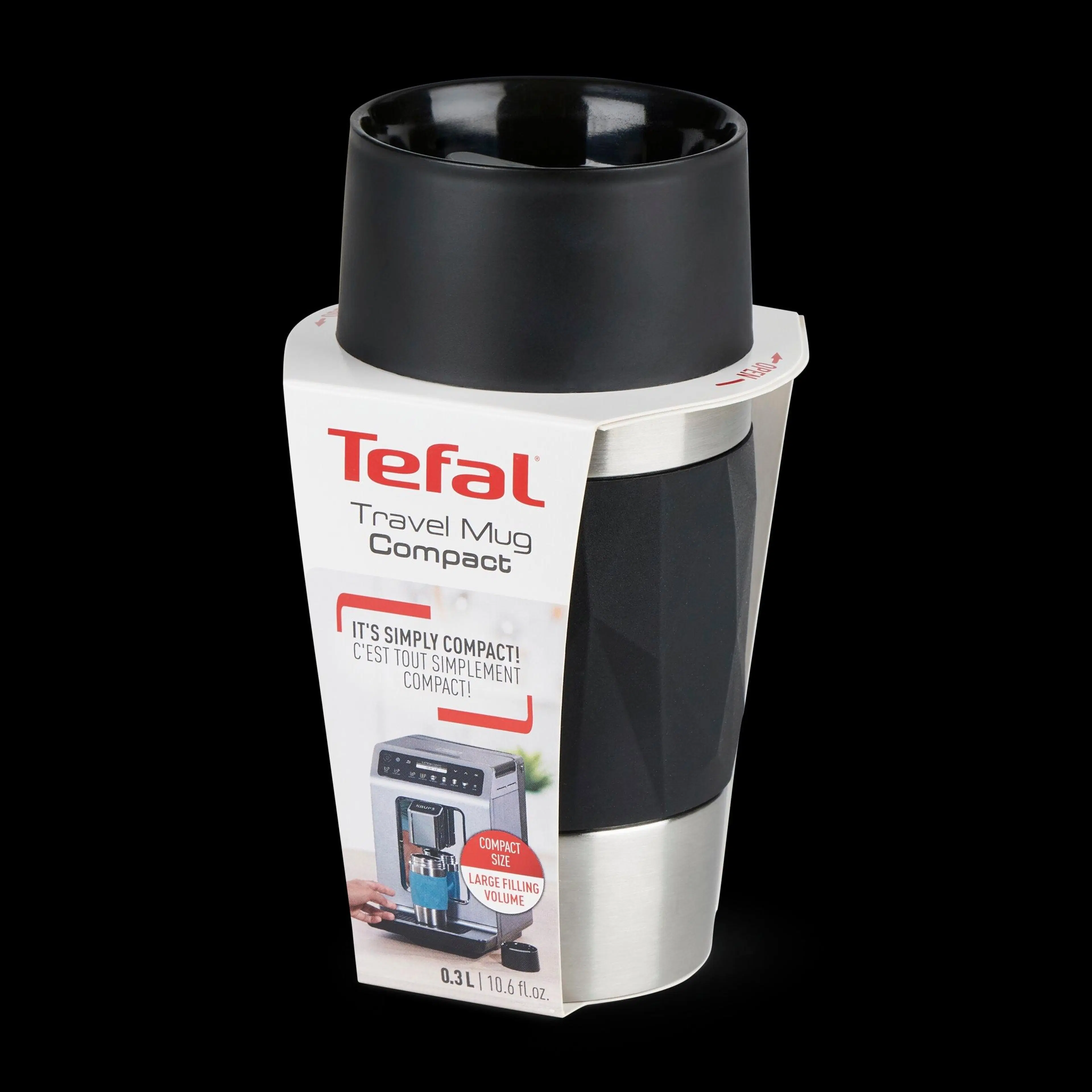 Tefal Travel mug compact termosmuki 0,3l, musta