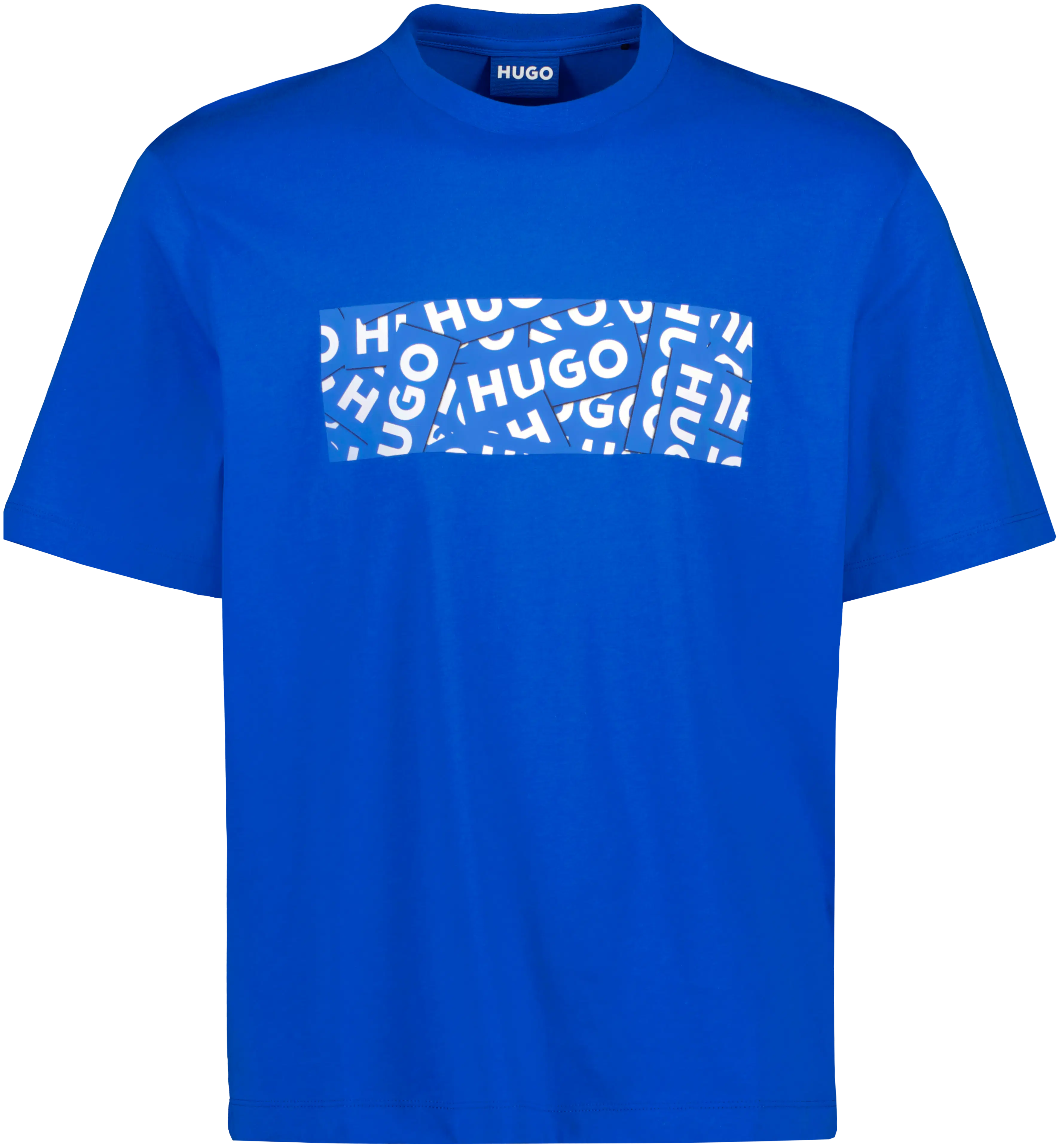 Hugo Blue  t-paita logoprintti Nalayo