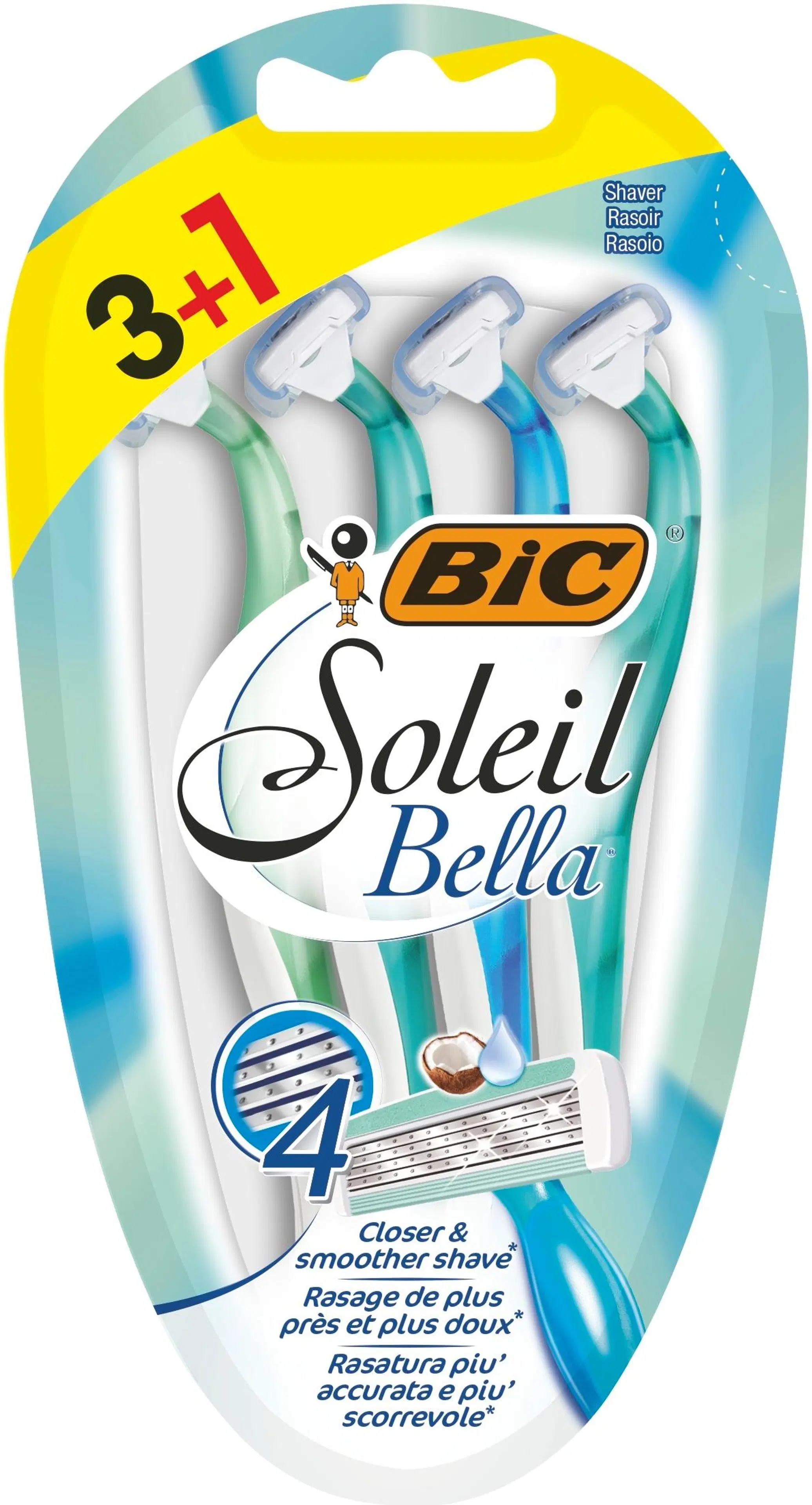 BIC varsiterä Soleil Bella 3+1-pack