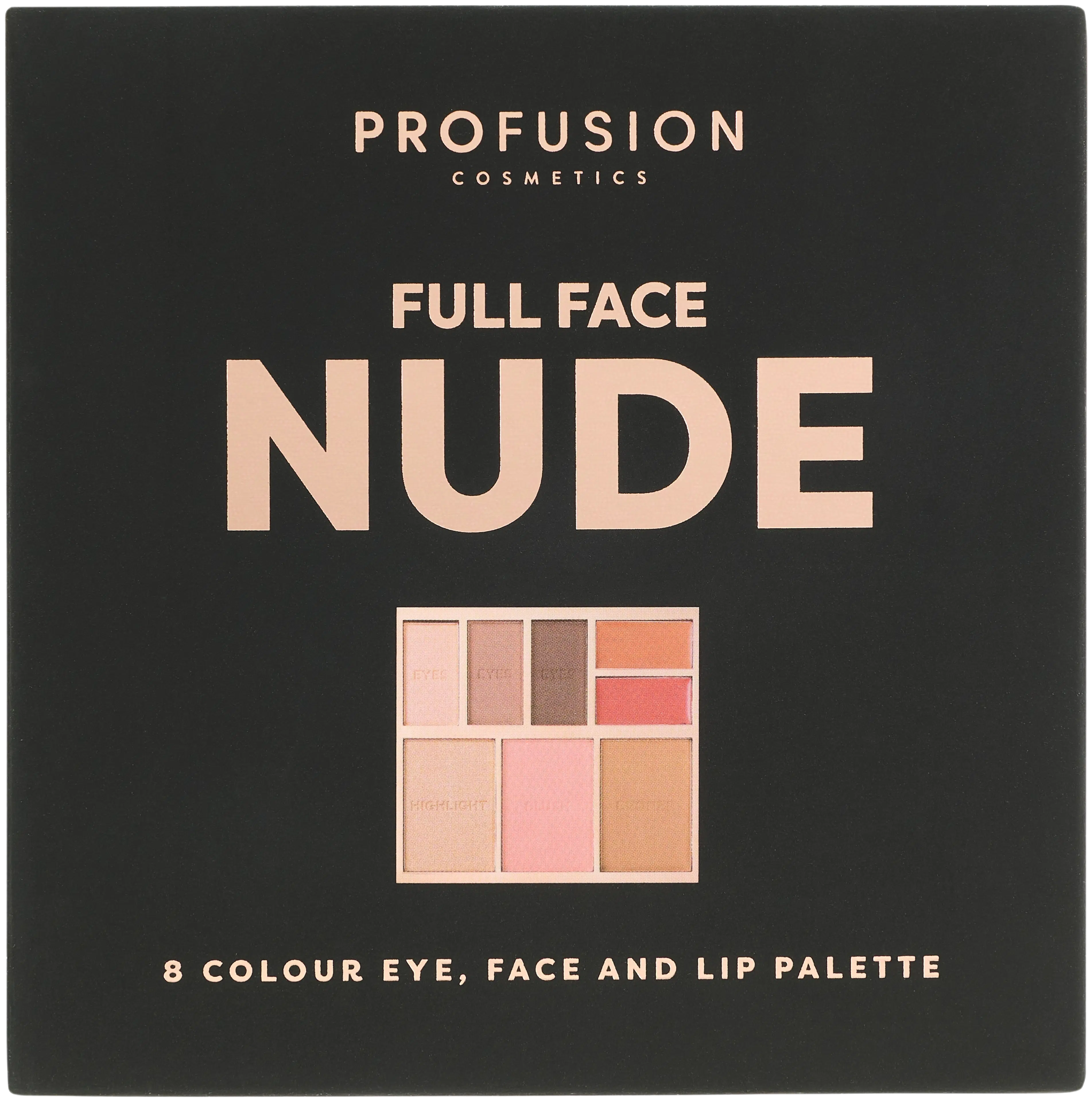 Profusion Cosmetics Full Face 8 Color Eye, Face and Lip Palette meikkipaletti 22,1 g