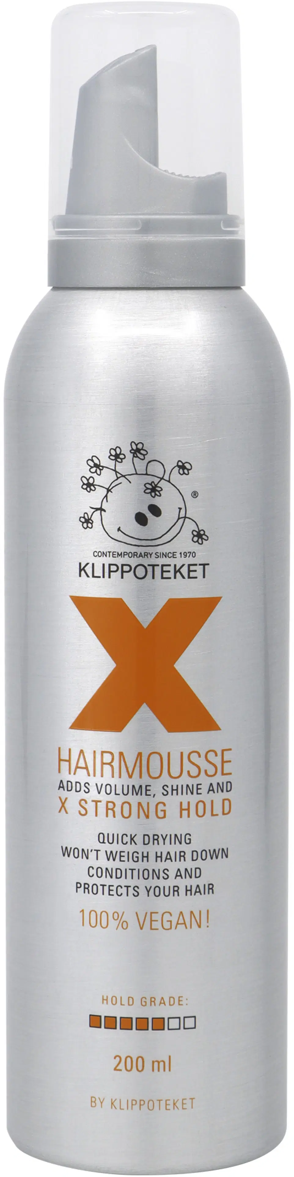 Klippoteket Max Strong Volym Hair Mousse muotovaahto 200 ml