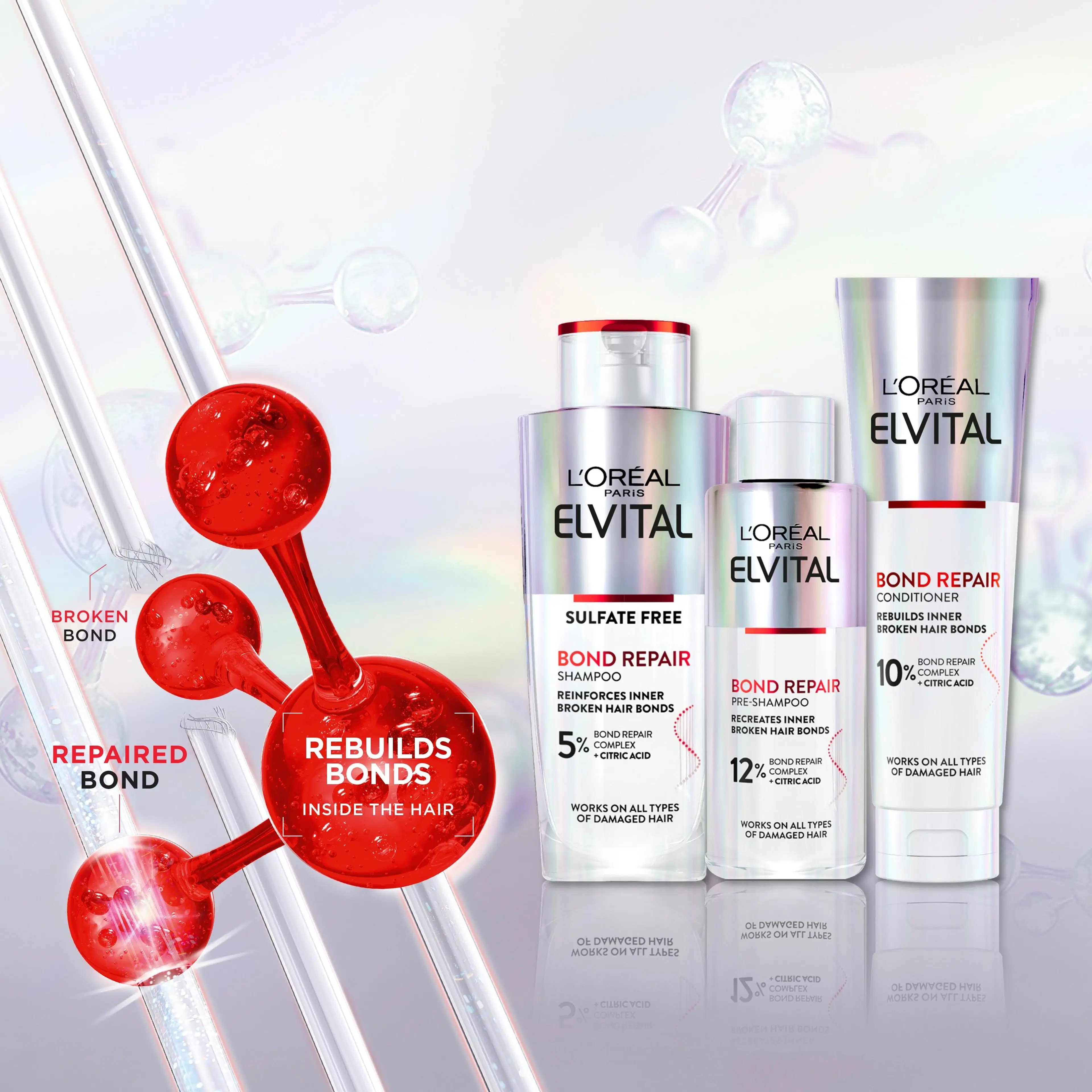 L'Oréal Paris Elvital Bond Repair Shampoo 200ML shampoo vaurioituneille hiuksille  ml
