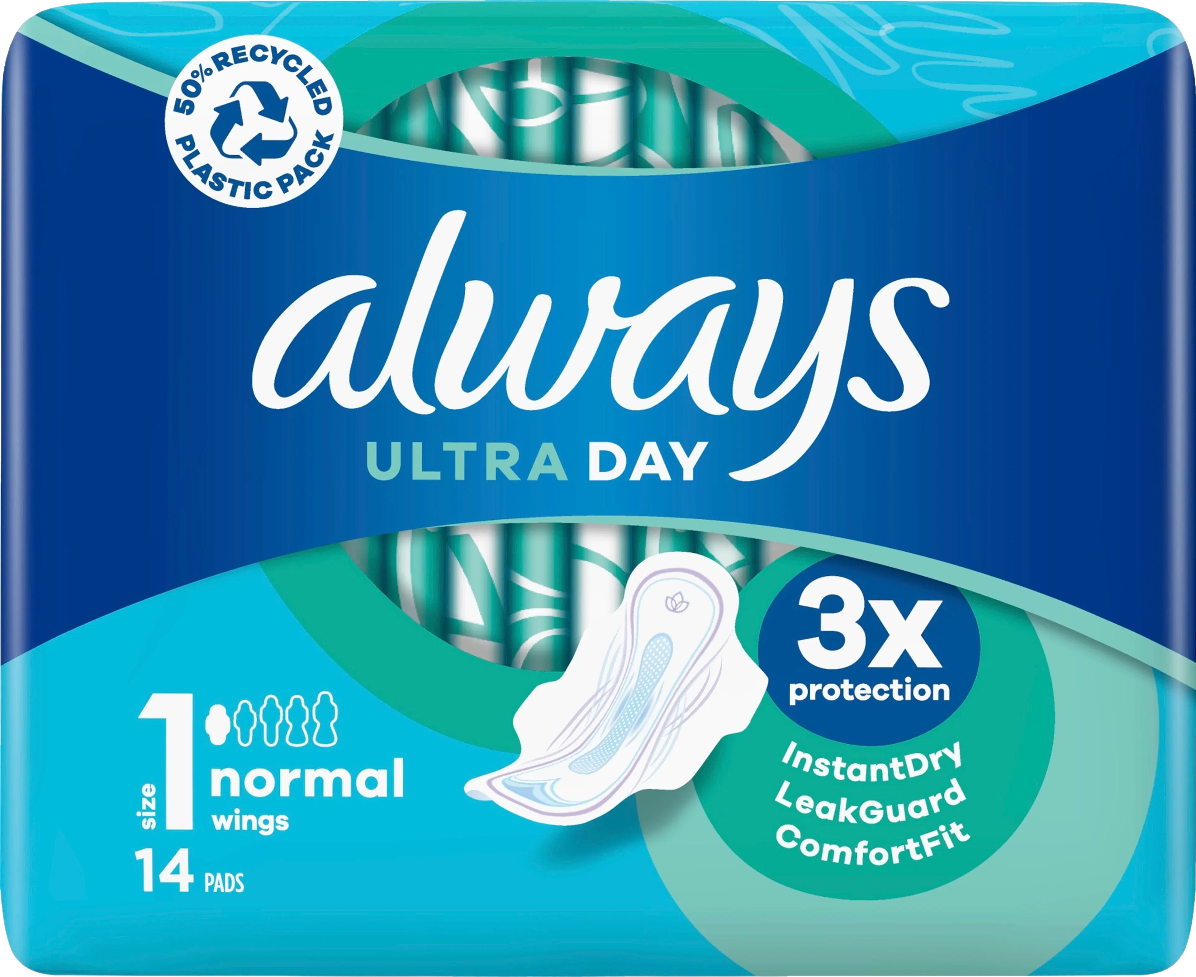 Always Ultra Day Normal 1 with wings 14kpl terveysside