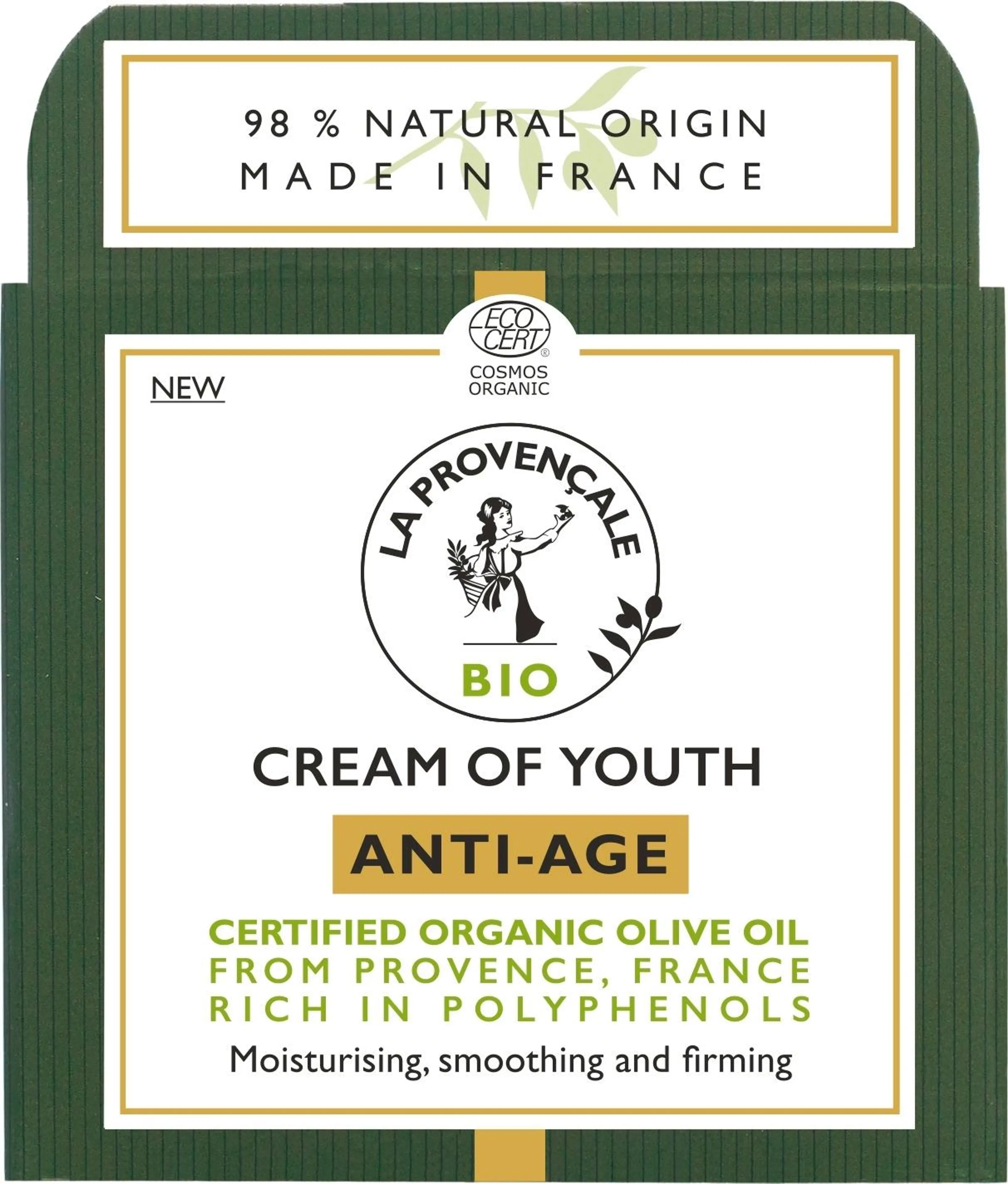 La Provençale Bio Cream of Youth Anti-Age päivävoide 50 ml