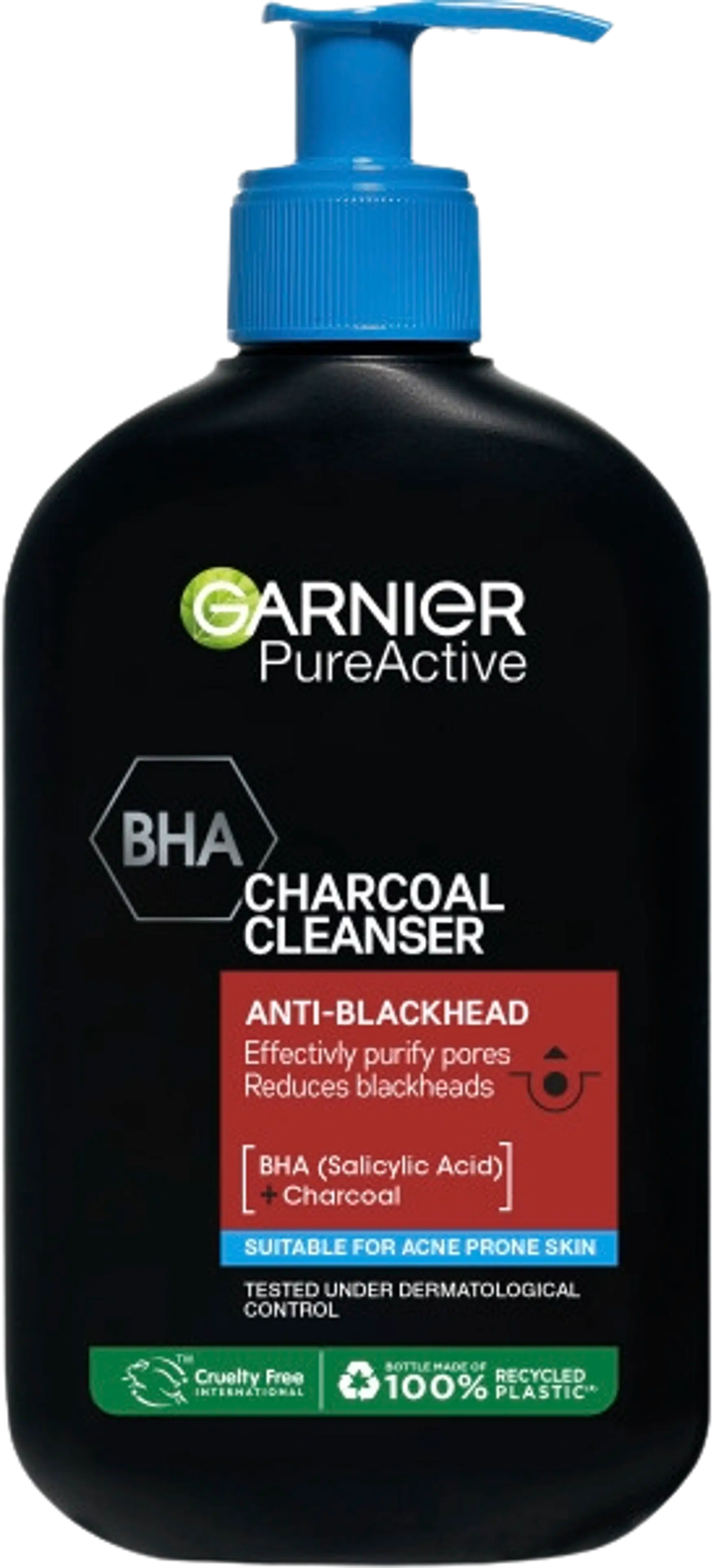 Garnier SkinActive PureActive Charcoal Cleanser puhditusgeeli epäpuhtaalle iholle 250ml