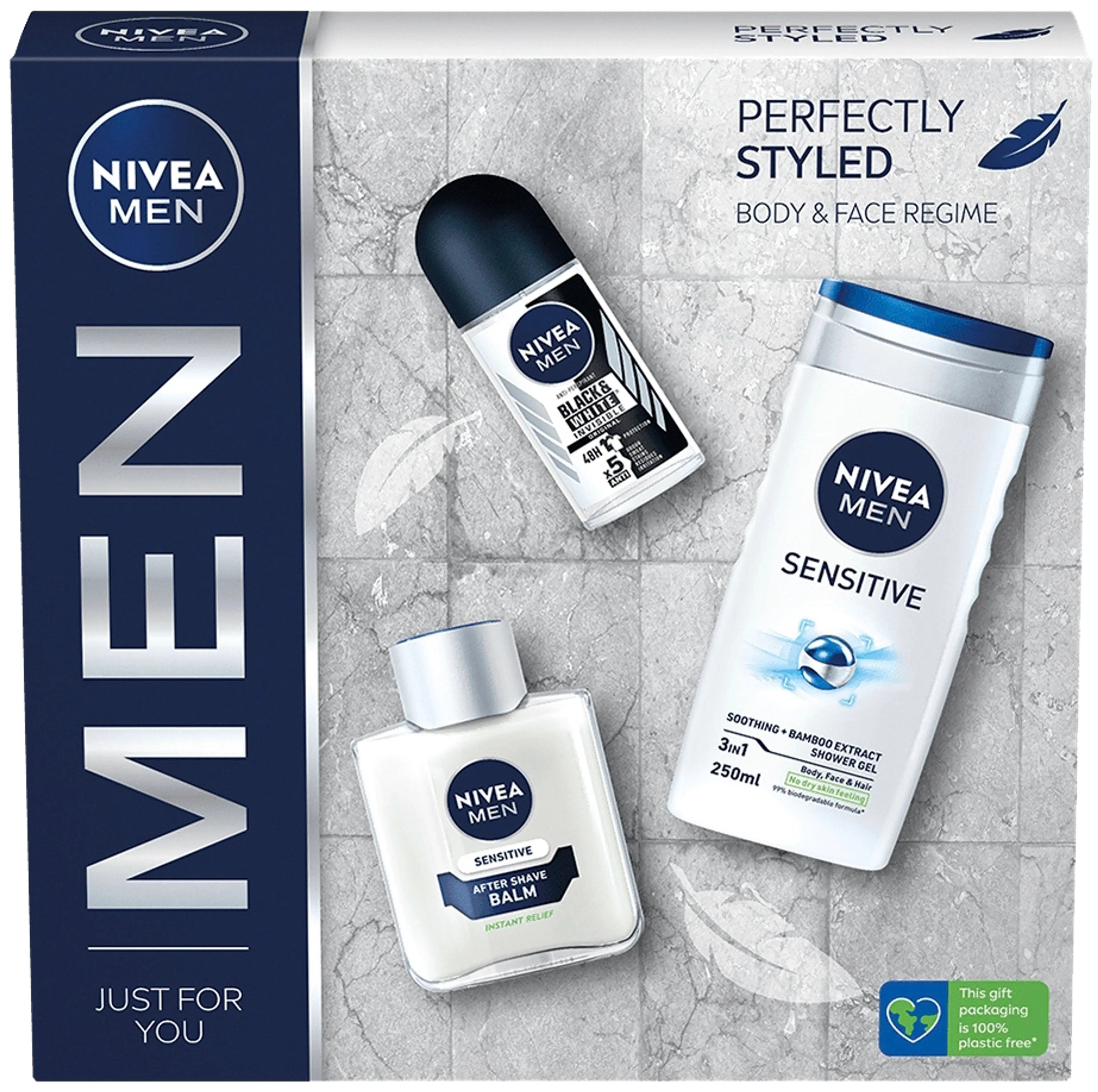 NIVEA MEN lahjapakkaus Perfectly Styled 2023 sis. 3 tuotetta