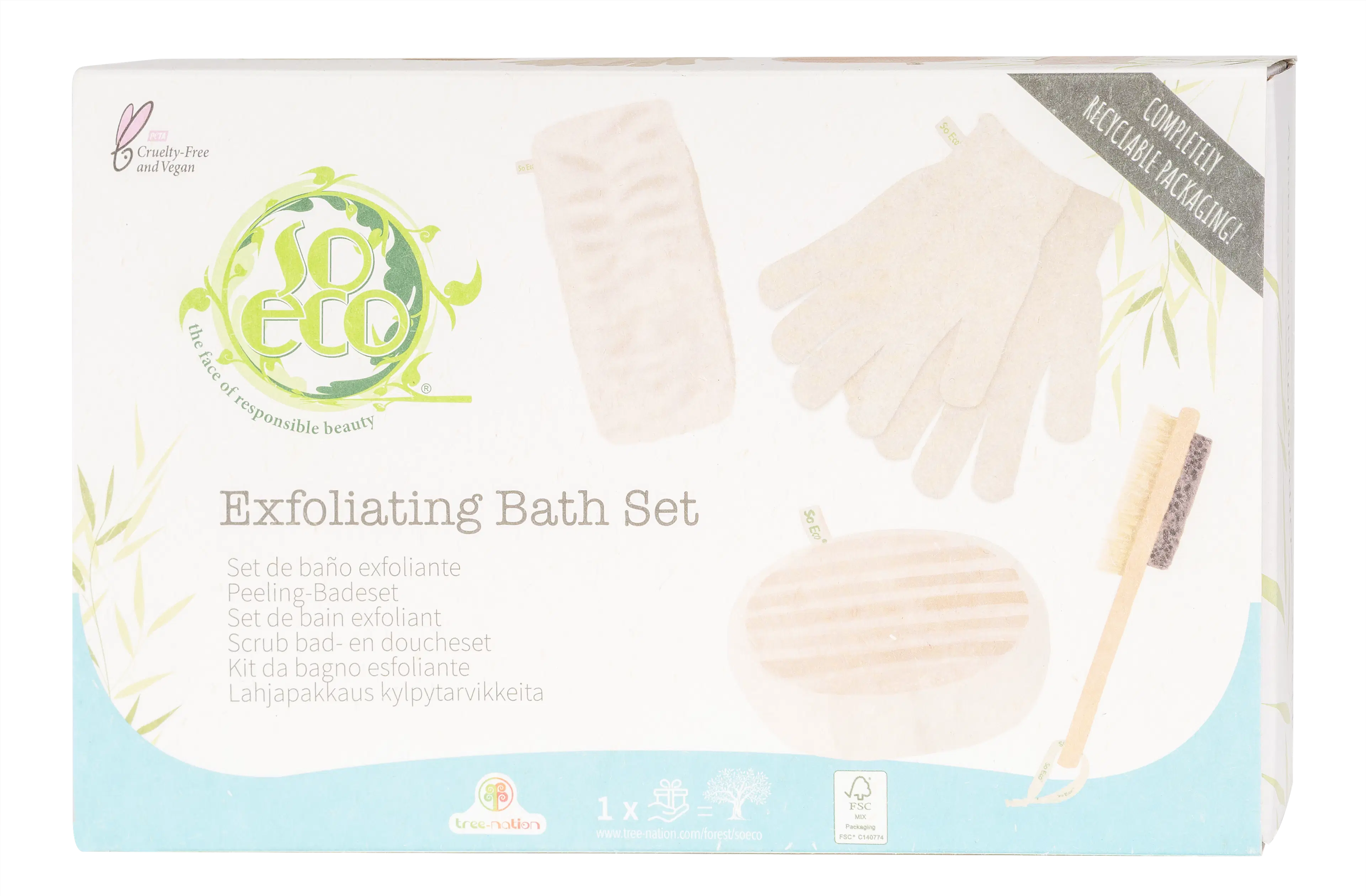 So Eco Exfoliating Bath Set kylpytarvikepakkaus