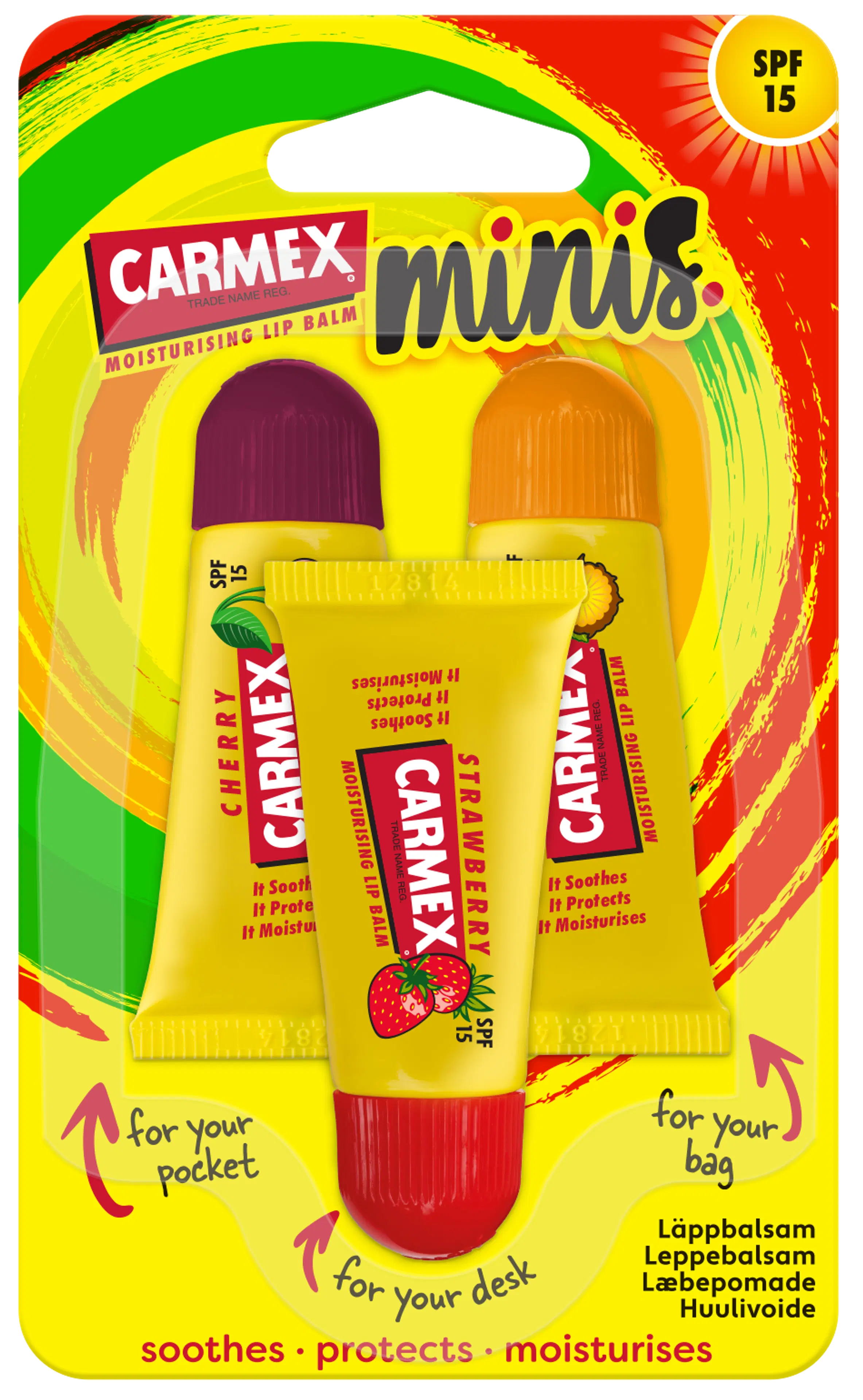 Carmex Mini Tubes huulivoidepuikot 3x5g