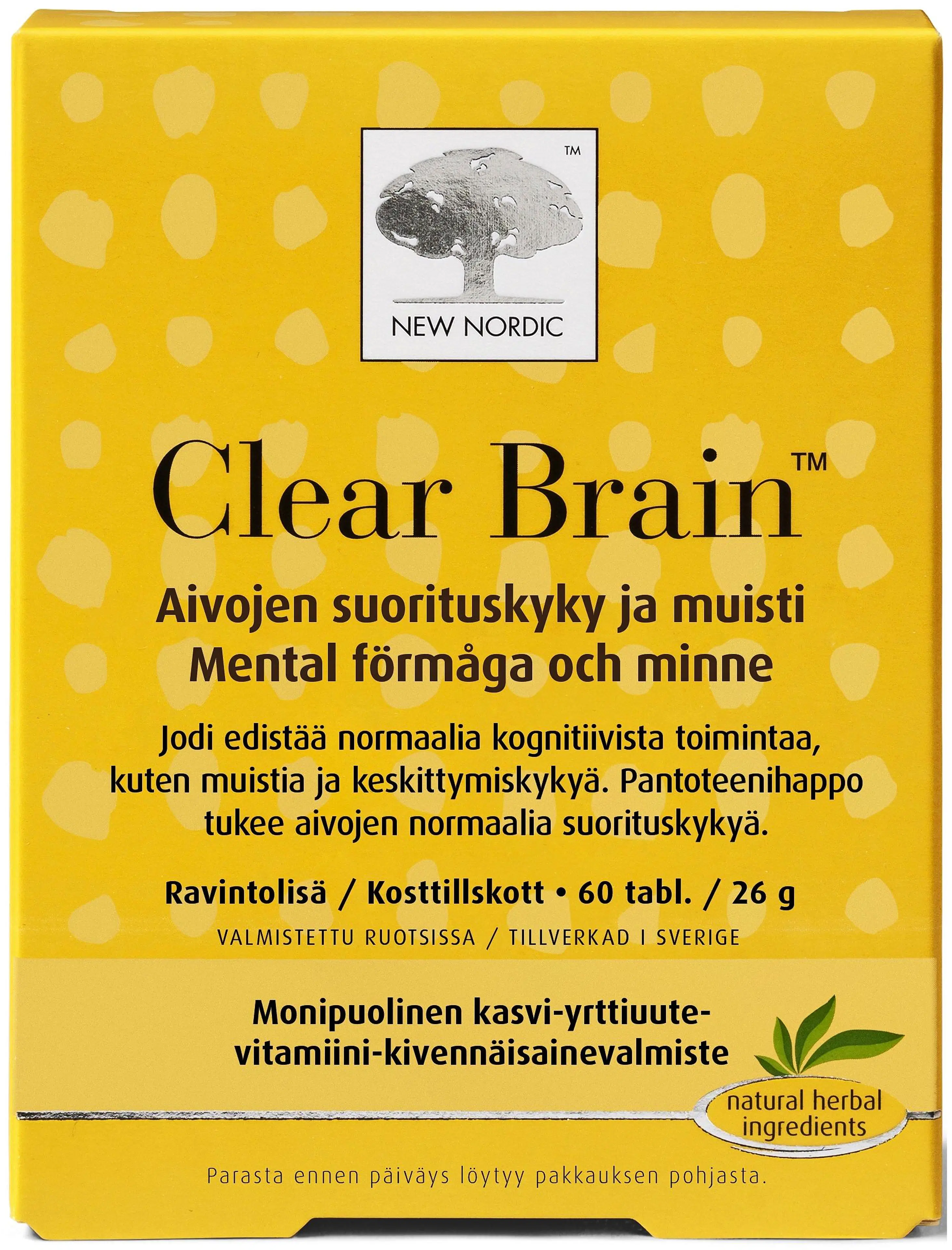 New Nordic Clear Brain™ ravintolisä 60 tabl.