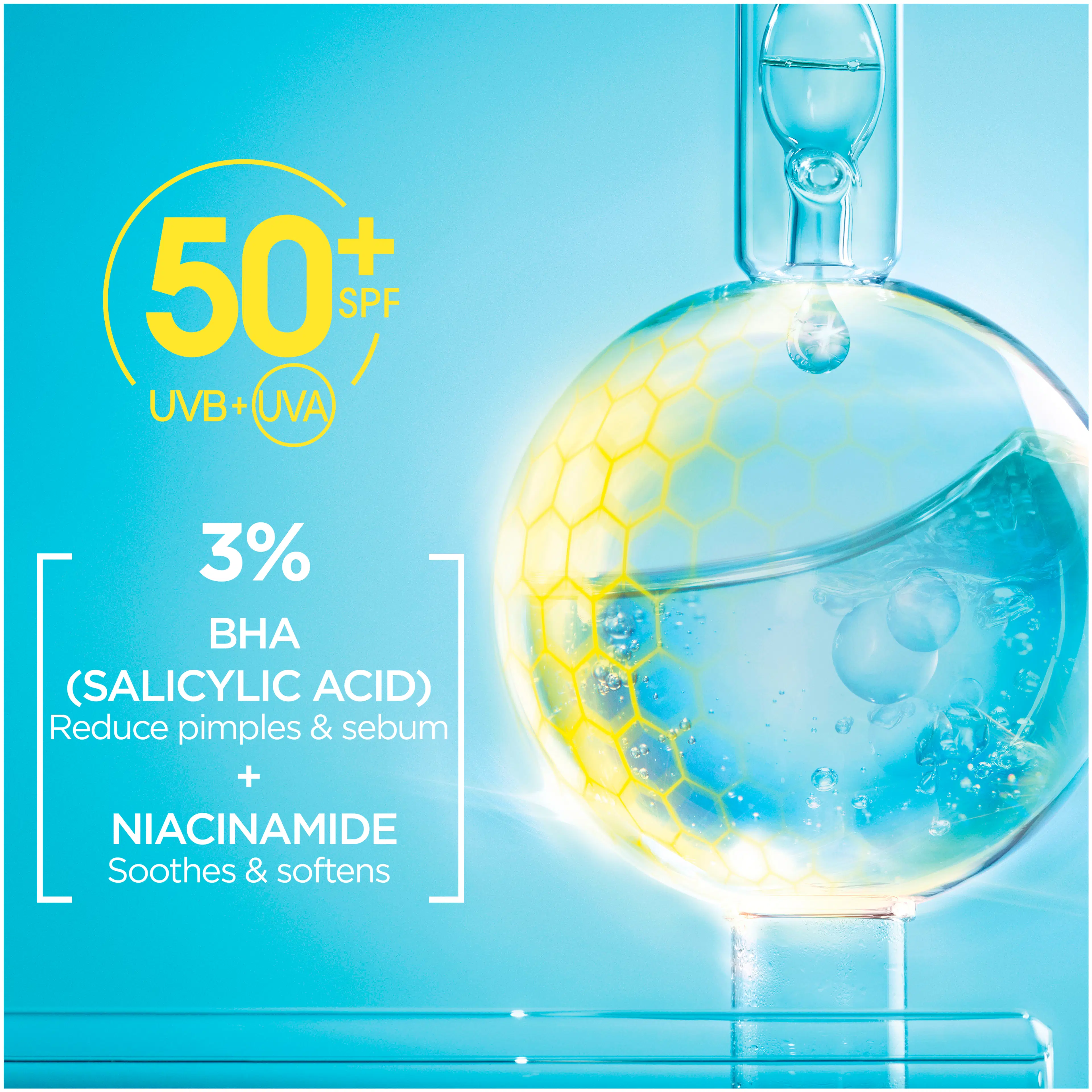 Garnier SKinActive PureActive BHA+Niacinamide UV Daily Fluid SK50 päivävoide epäpuhtaalle iholle 40ml