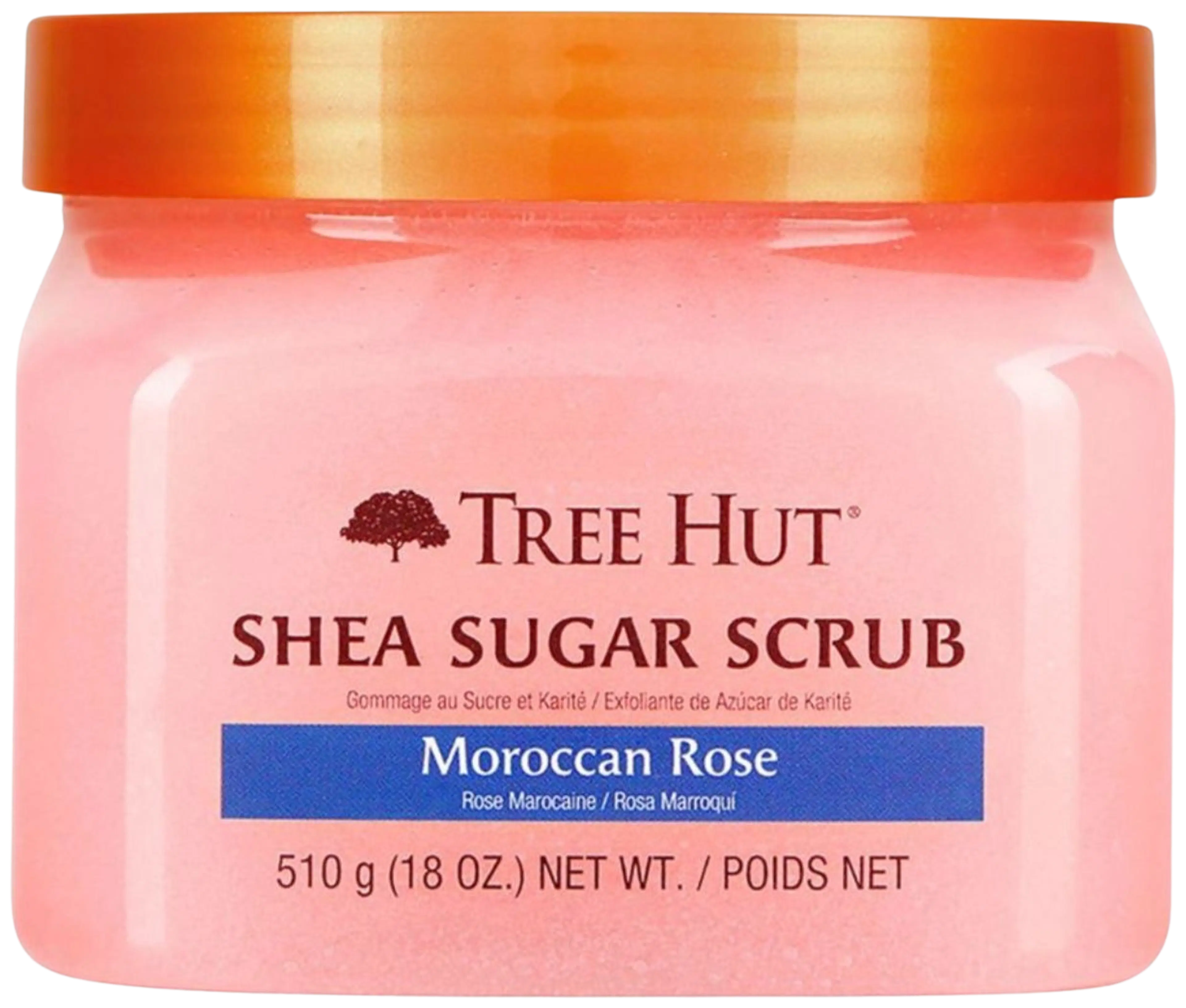 Tree Hut Shea Sugar Scrub Moroccan Rose 510g-vartalon kuorinta