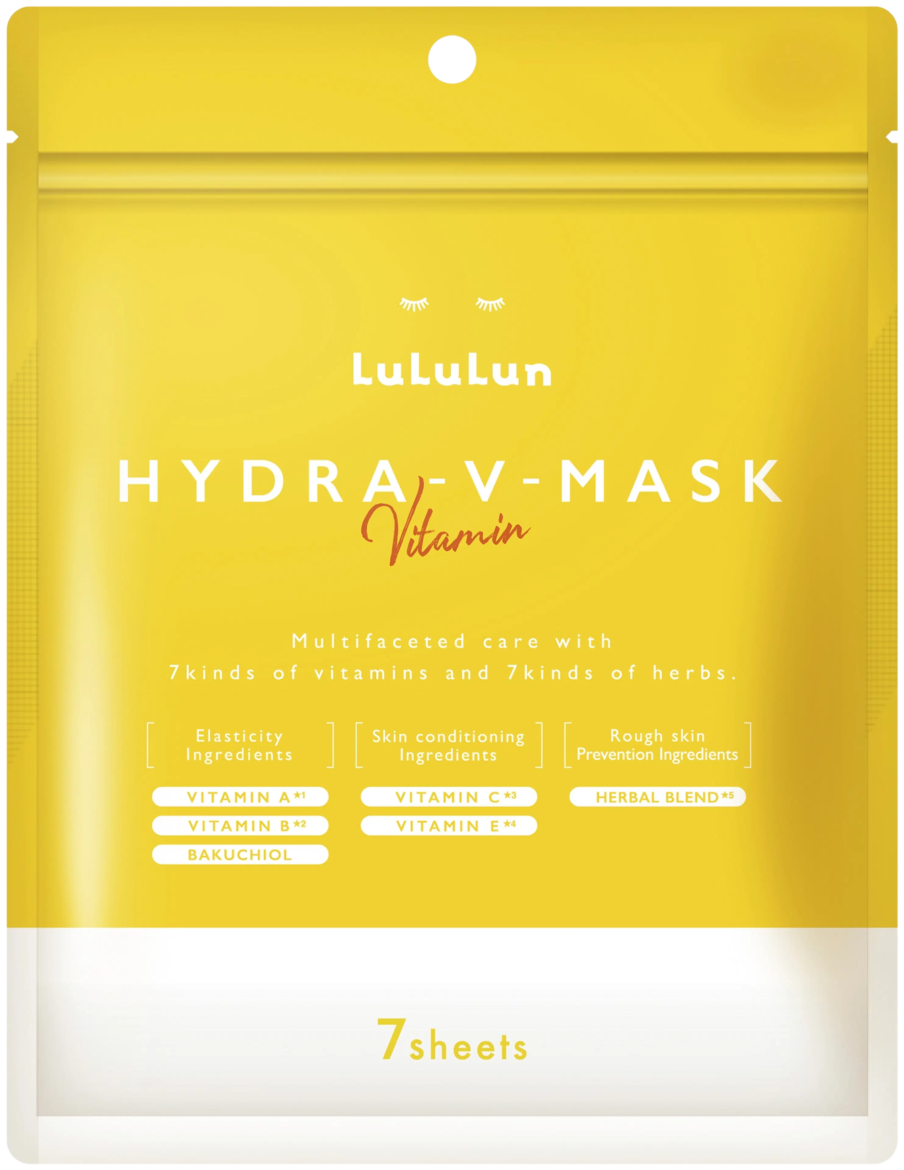LuLuLun Hydra V-Mask Vitamin Sheet Mask 7-pack kangasnaamio 7kpl