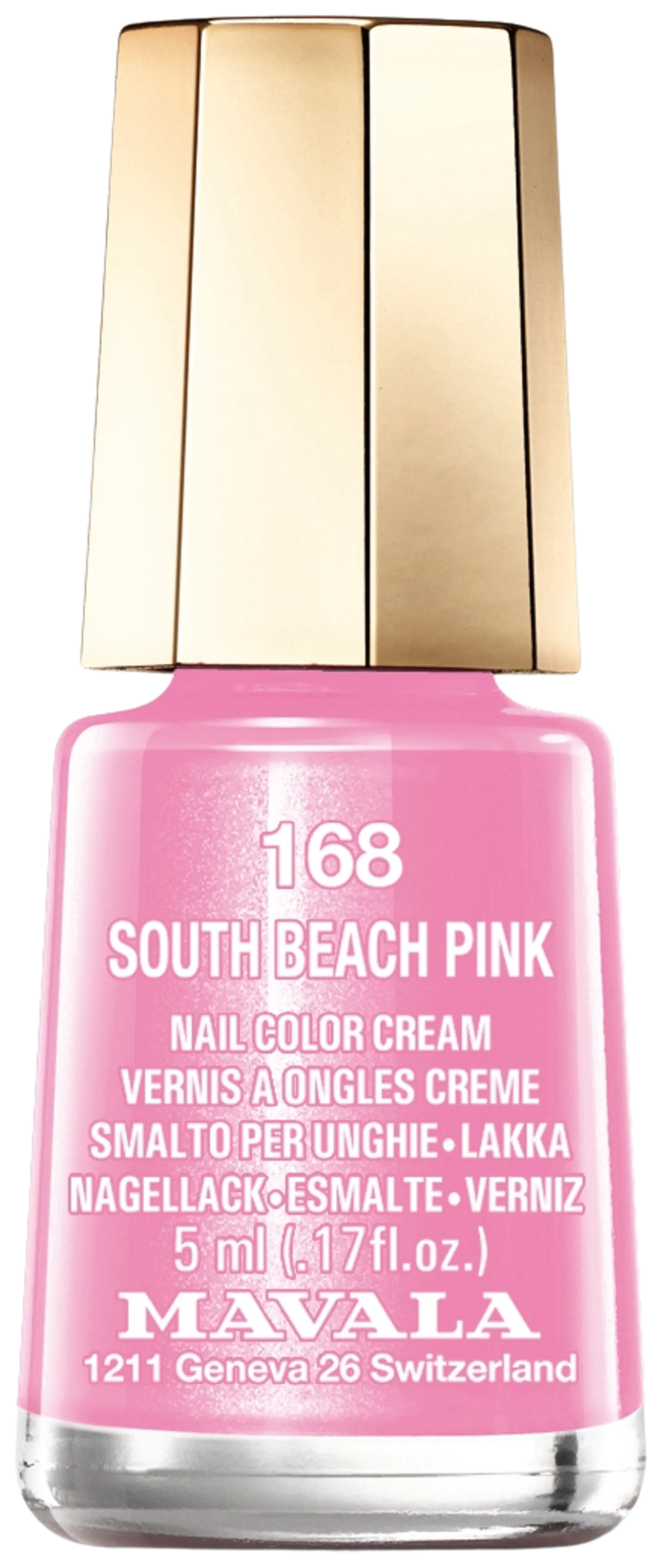 Mavala 5ml Nail Color Cream 168 South Beach Pink kynsilakka
