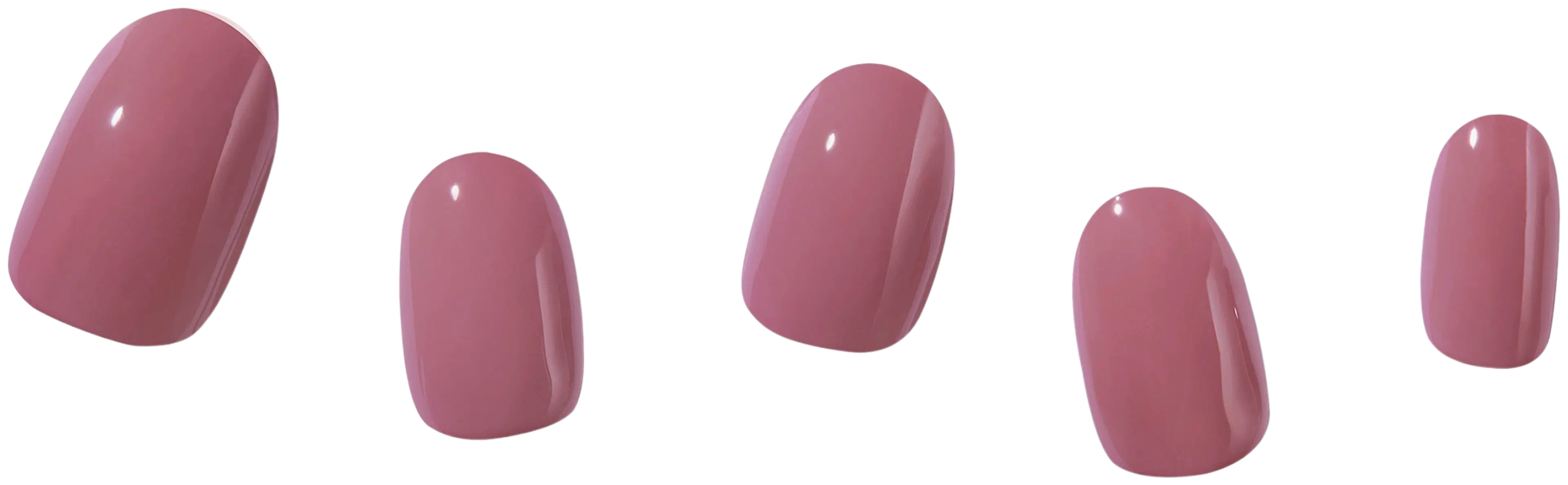 Dashing Diva Glaze Semi Cured Solid Color Gel Nail Strips Mauve Rose geelikynsitarrat 32 kpl