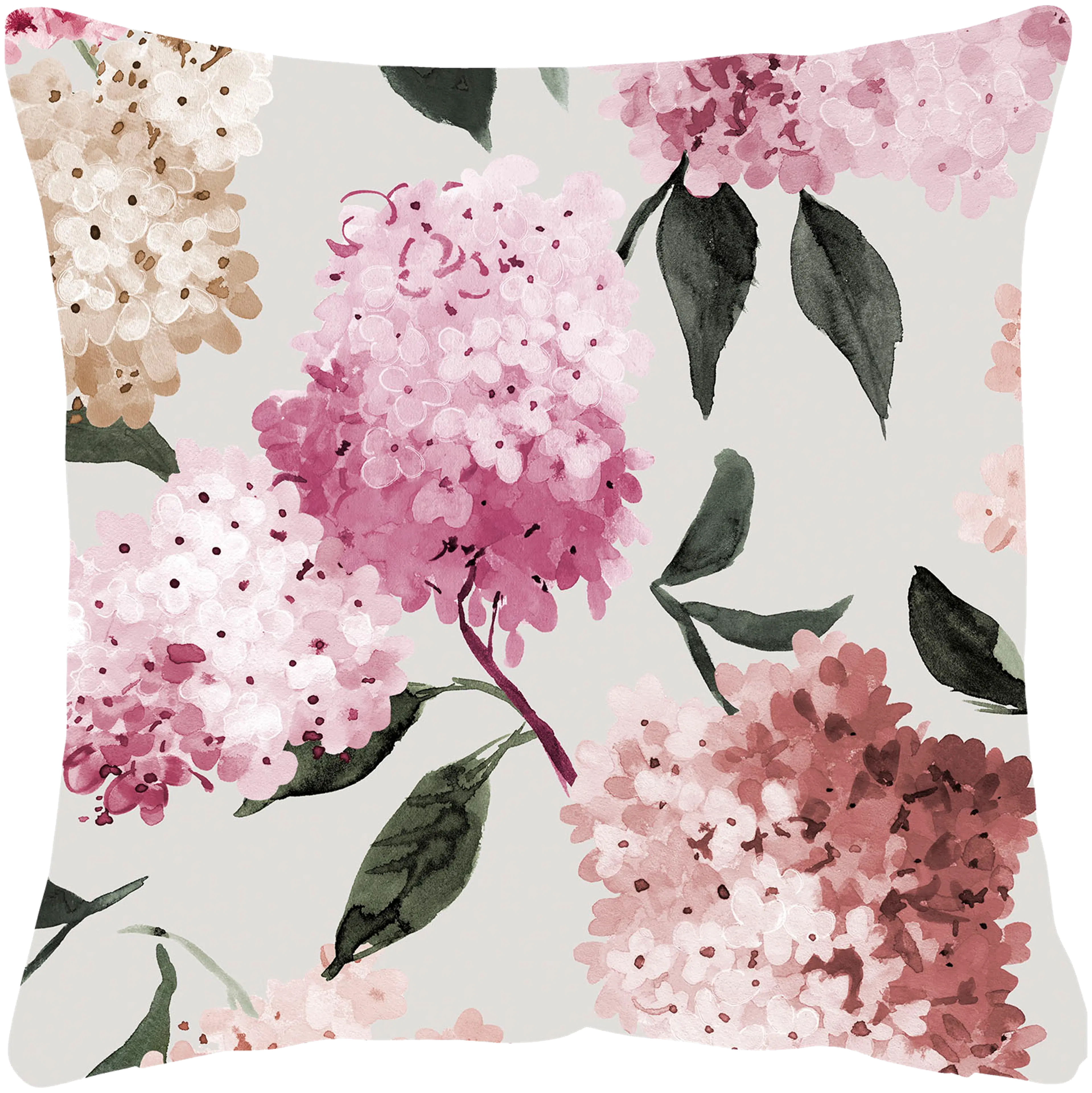 Pentik Japaninhortensia tyynynpäällinen 45x45 cm, vaaleanpunainen