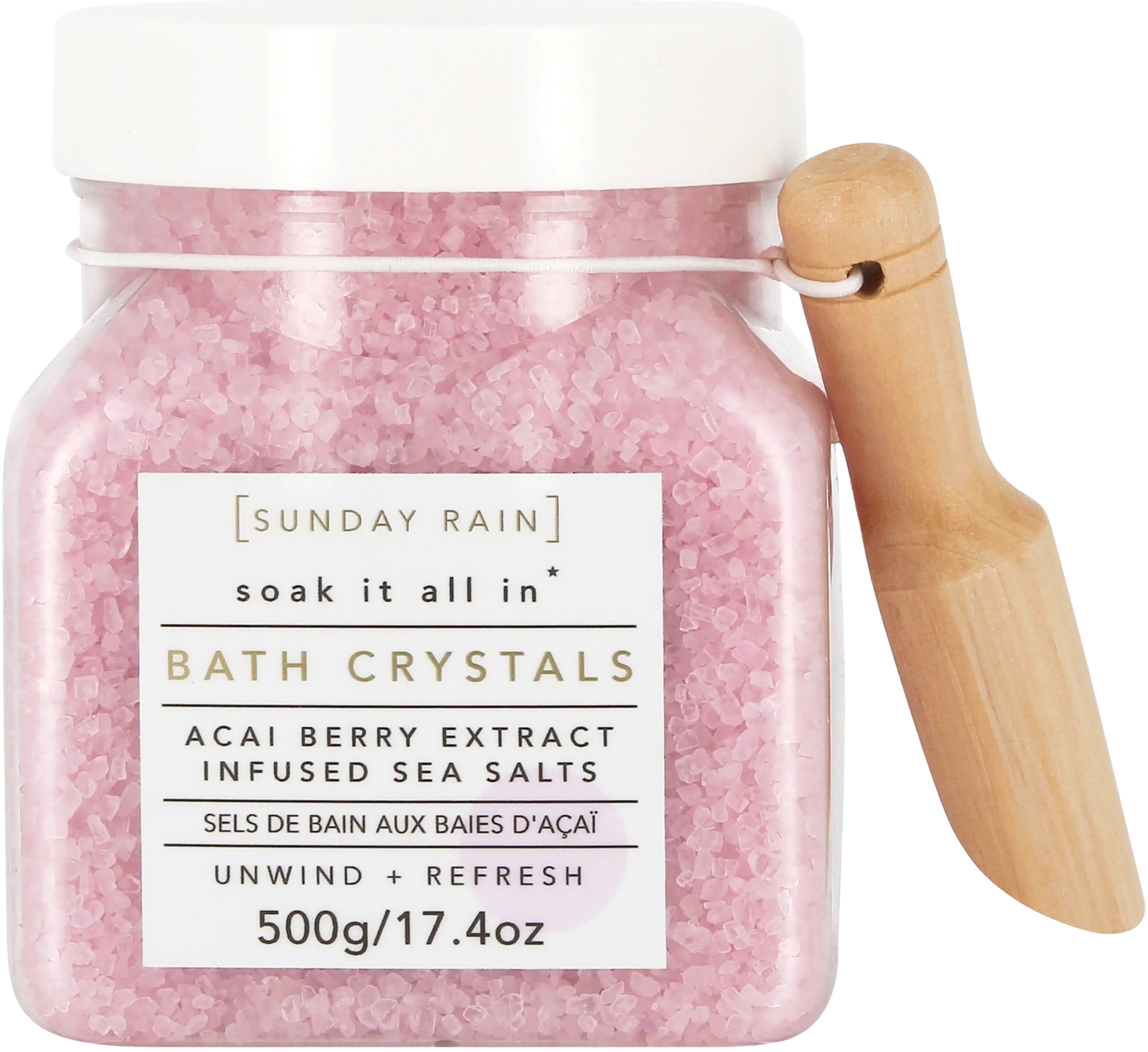Sunday Rain Bath Crystals Acai Berry 500g kylpykristalli