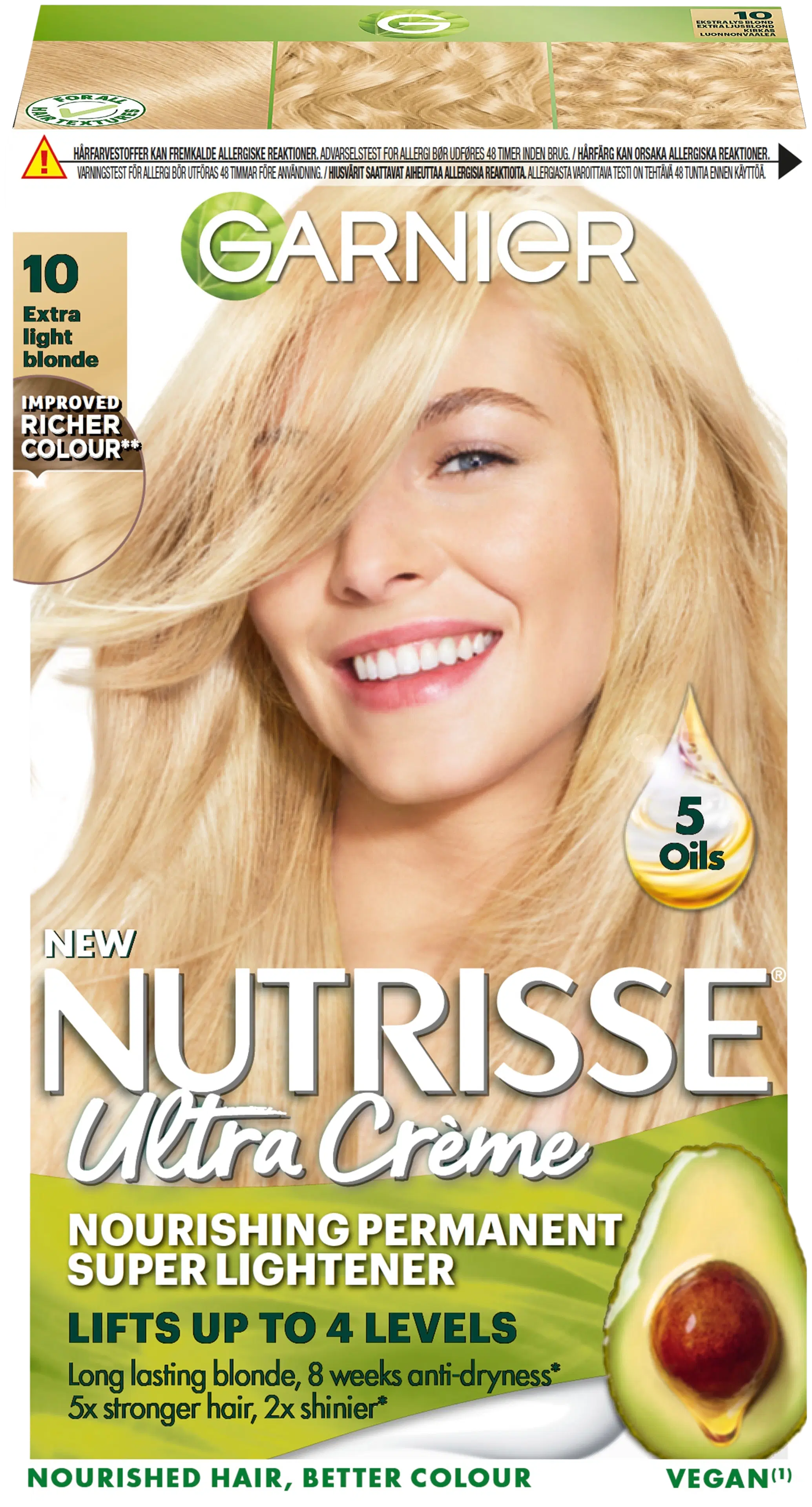 Garnier Nutrisse Ultra Creme 10.0 Extra Ligfht Blonde Erittäin Kirkas vaalea kestoväri 1kpl
