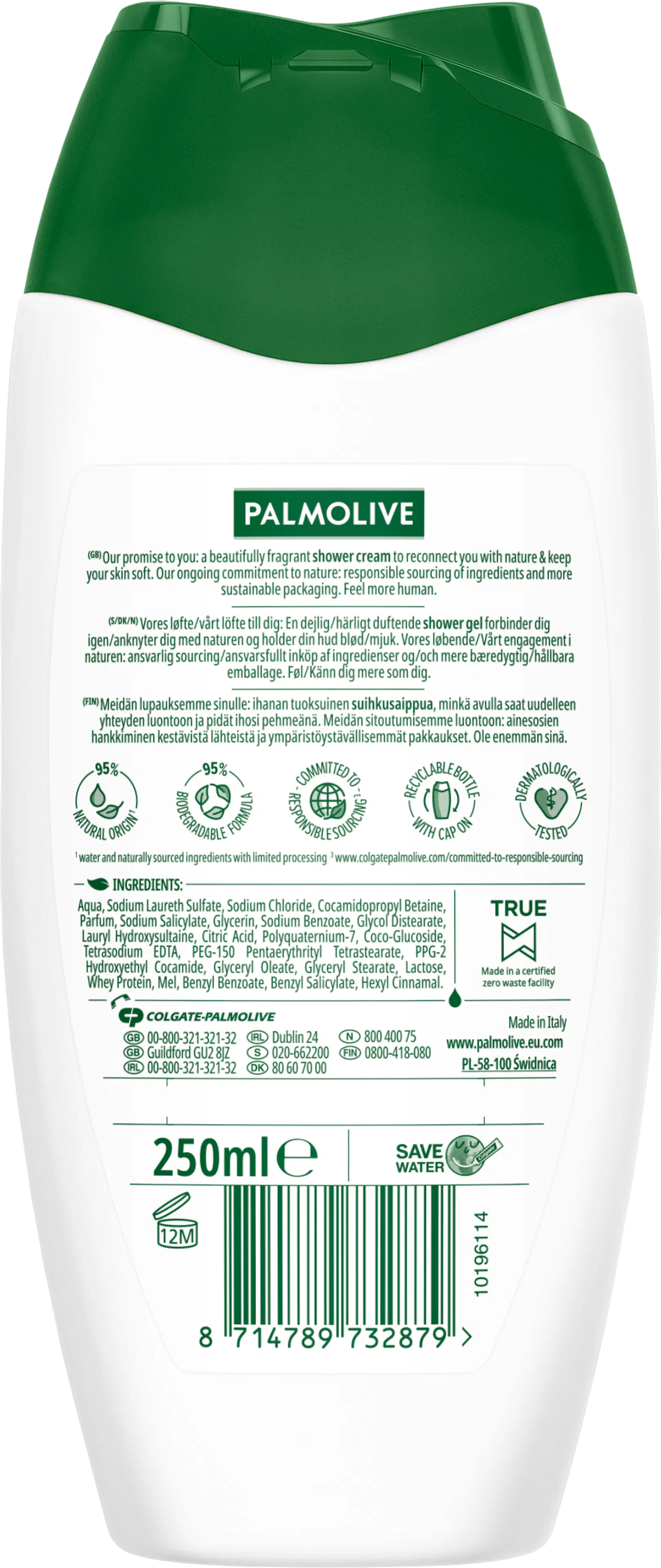 Palmolive Naturals Milk & Honey suihkusaippua 250 ml