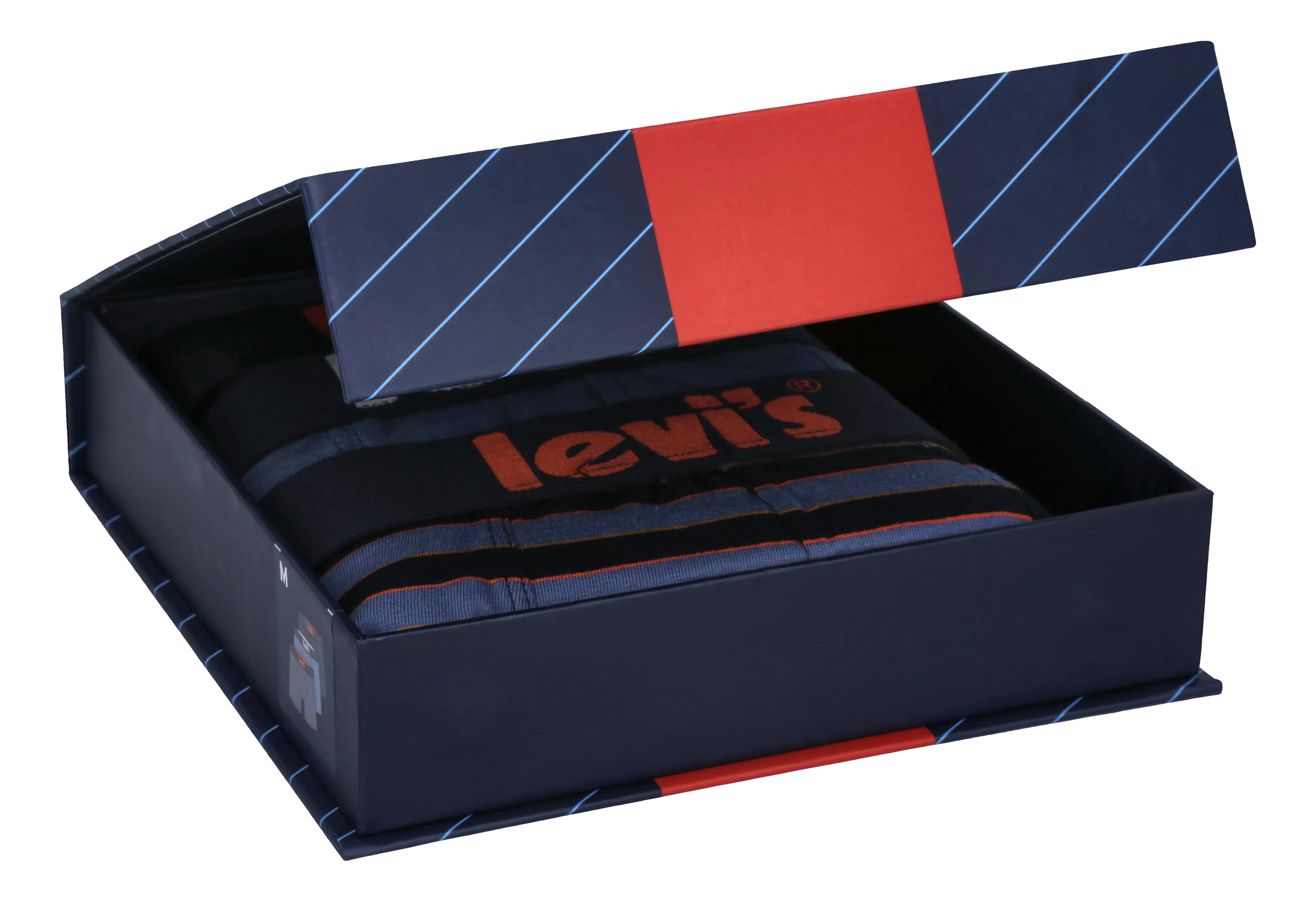 Levi's Giftbox Multicolor Stripe Boxer Brief 3-pack bokserit
