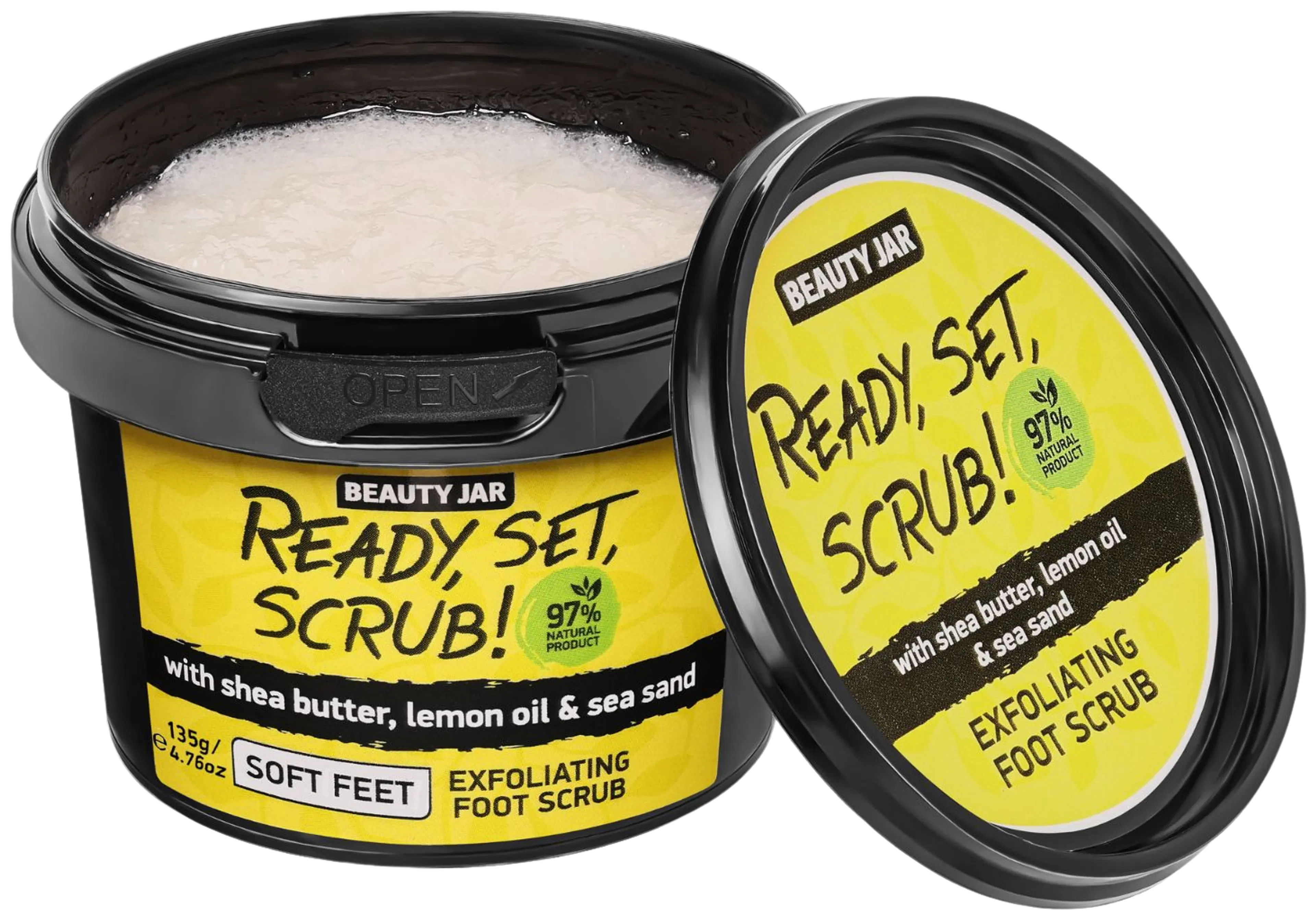 Beauty Jar Ready, Set, Scrub! Foot Scrub jalkakuorinta 135 g