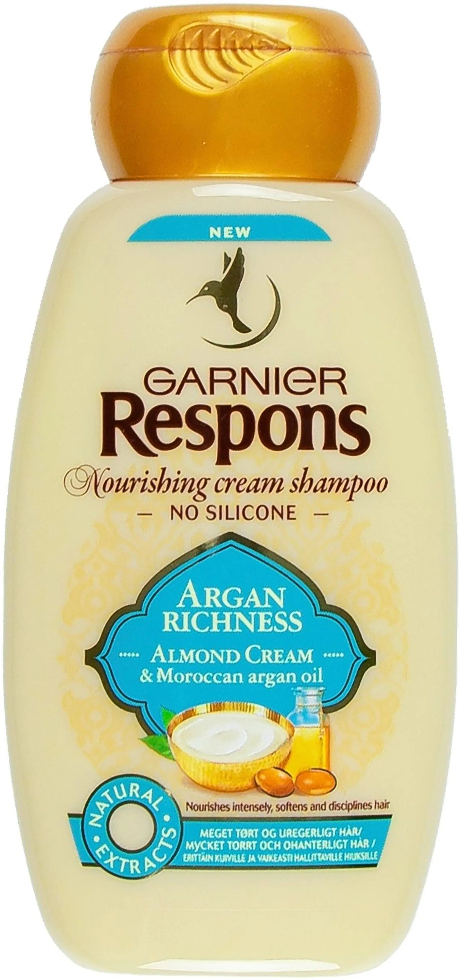 Garnier Respons Argan Richness shampoo erittäin kuiville ja vaikeasti hallittaville hiuksille 250ml