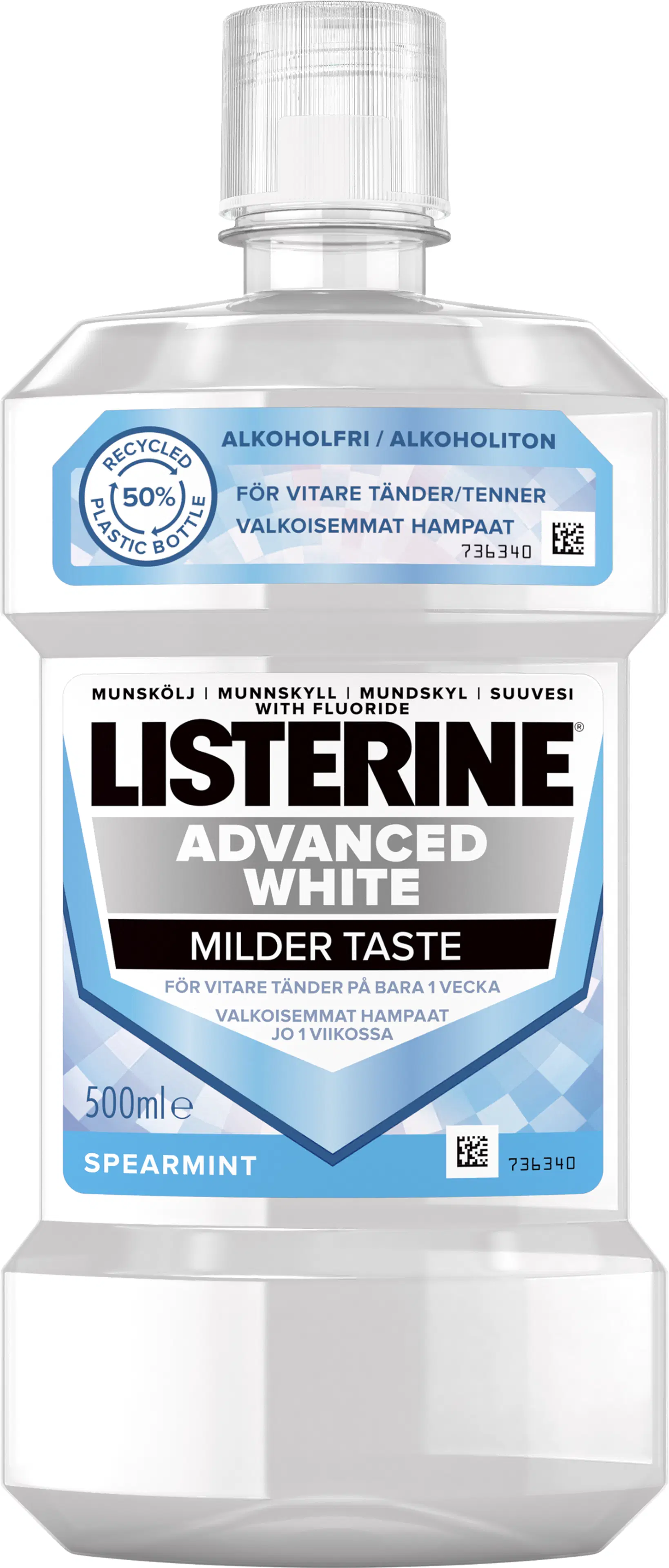 Listerine Advanced White Milder Taste suuvesi 500ml