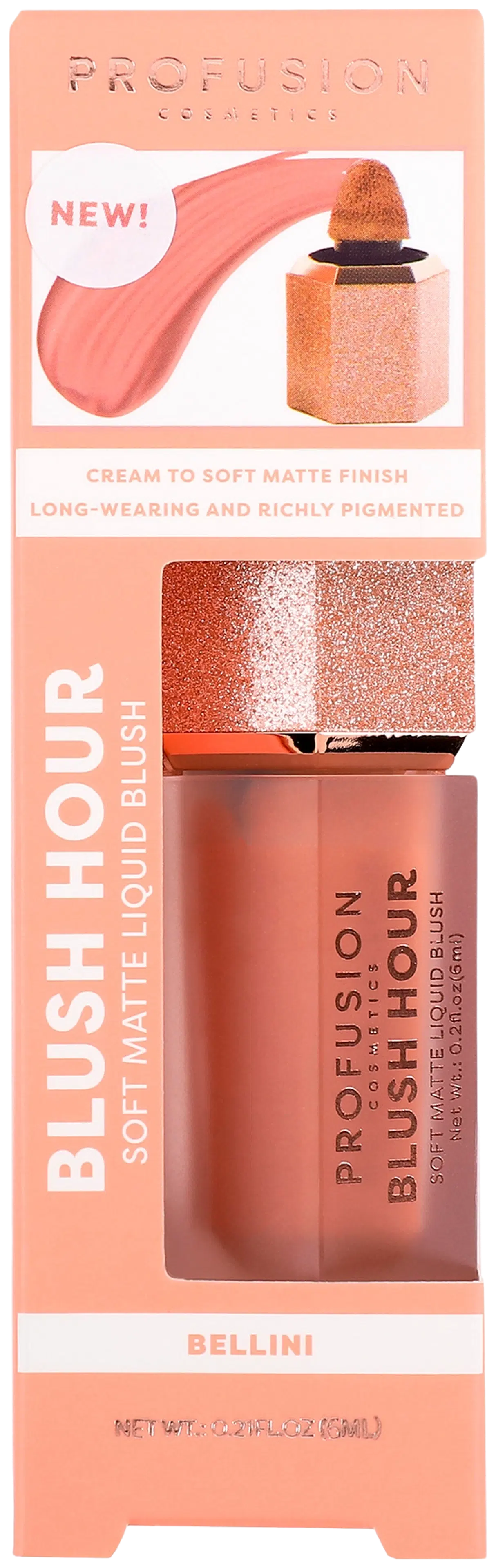 Profusion Cosmetics Blush Hour Soft Matte Liquid Blush nestemäinen poskipuna 6 ml