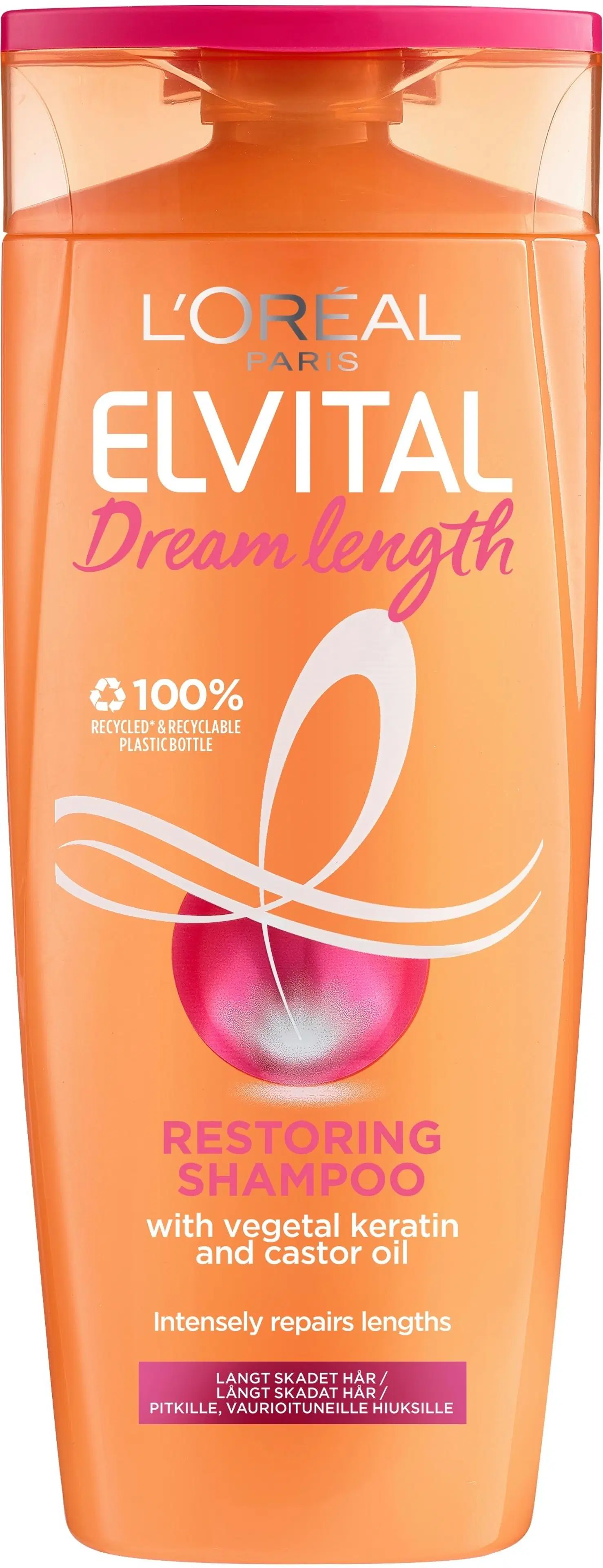L'Oréal Paris Elvital Dream Length Restoring shampoo pitkille, vaurioituneille hiuksille 250ml