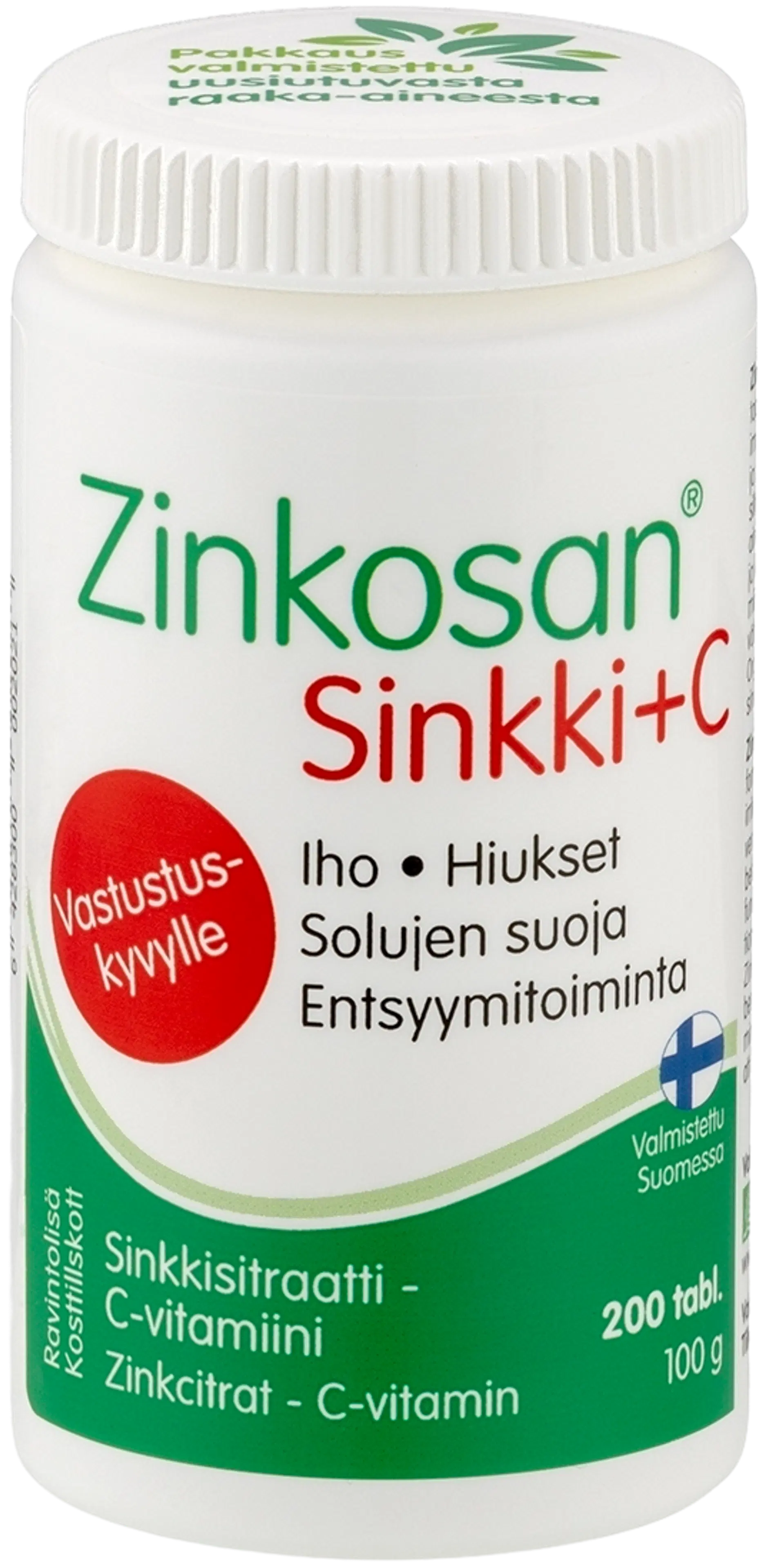 Zinkosan Sinkki + C sinkkisitraatti - C-vitamiini 200 tabl