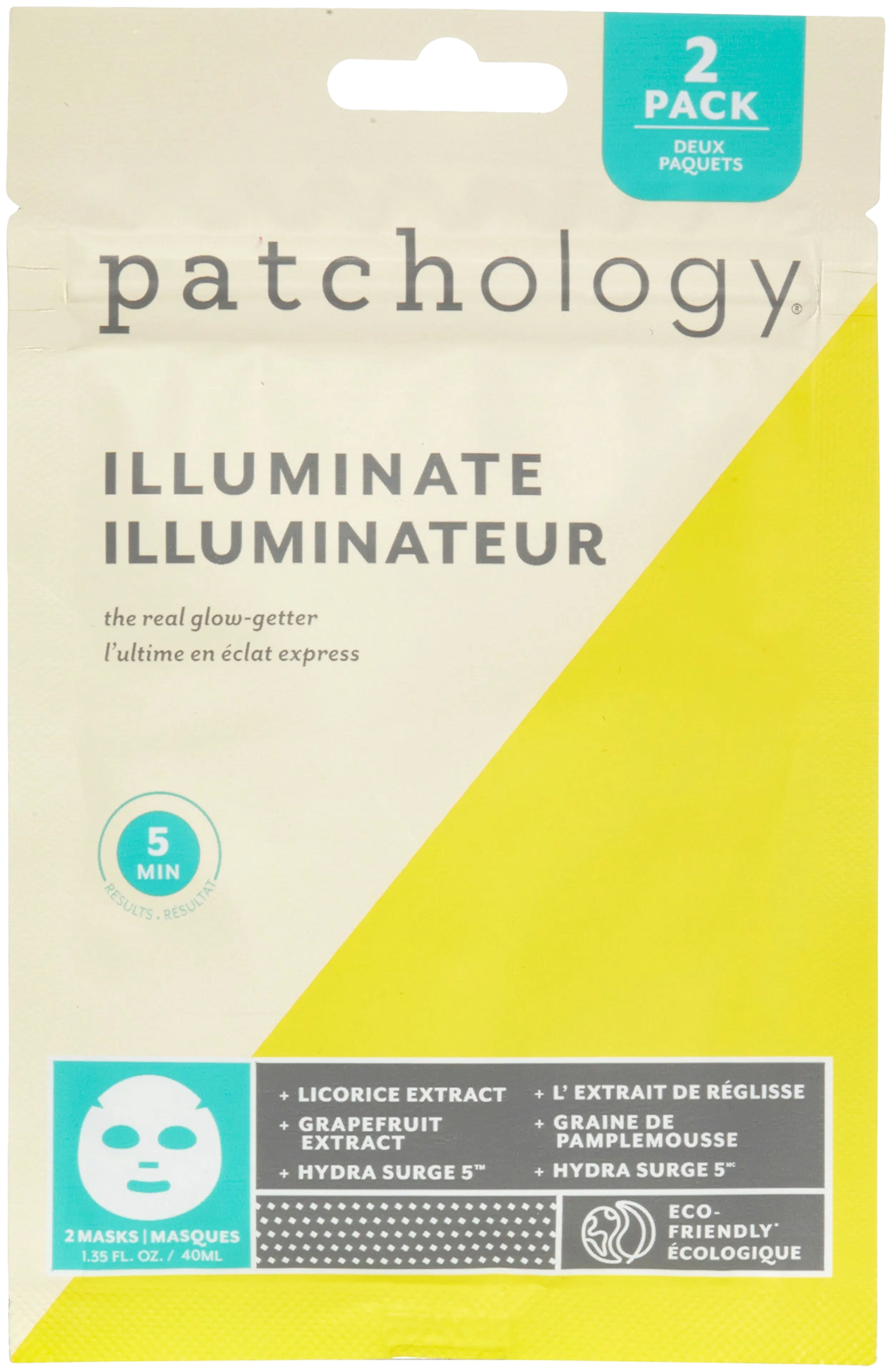 Patchology FlashMasque Illuminate Sheet mask -kangasnaamio 2kpl