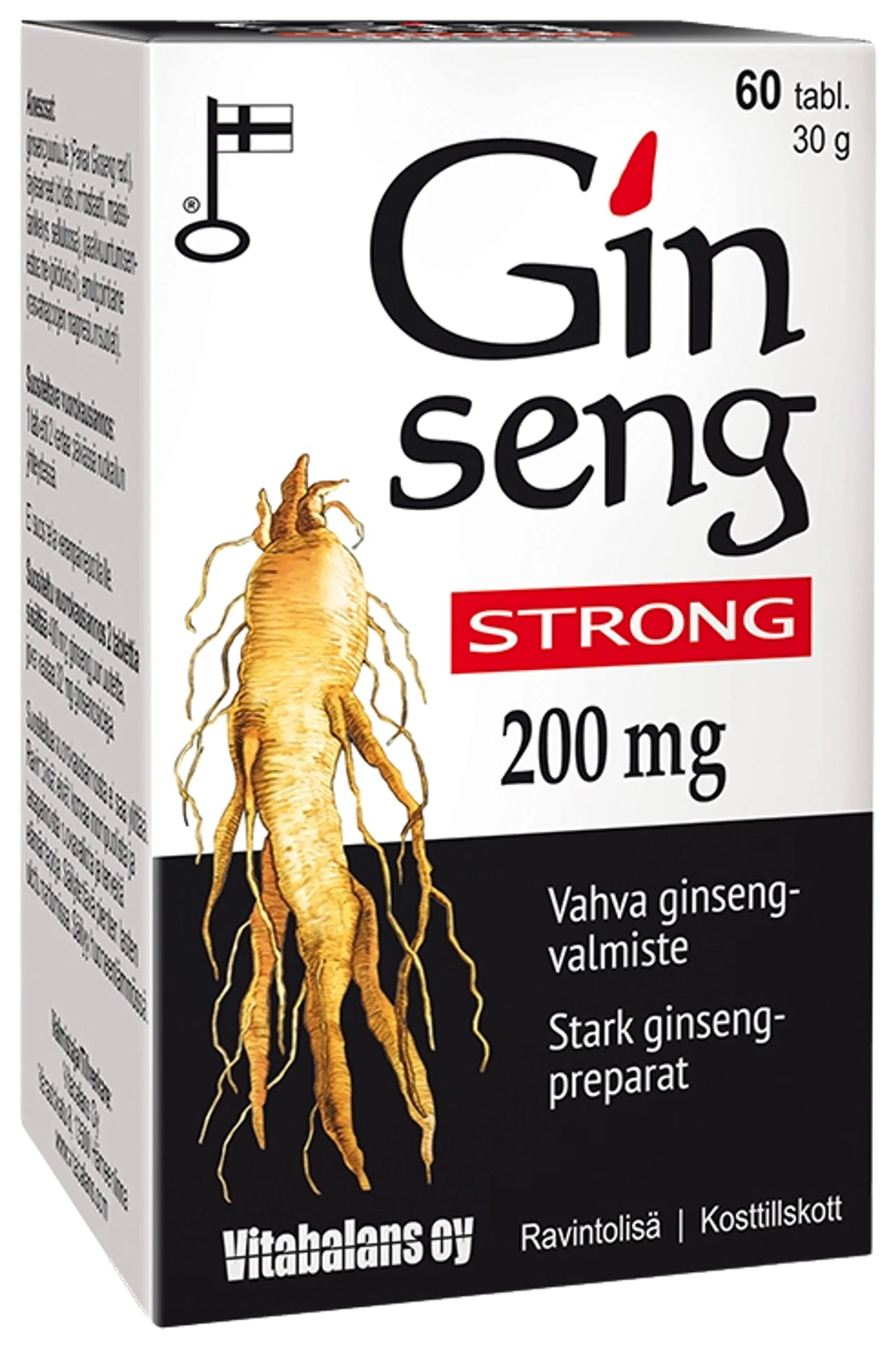 Ginseng Strong Vahva ginsengvalmiste, 200 mg, 60 tabl.