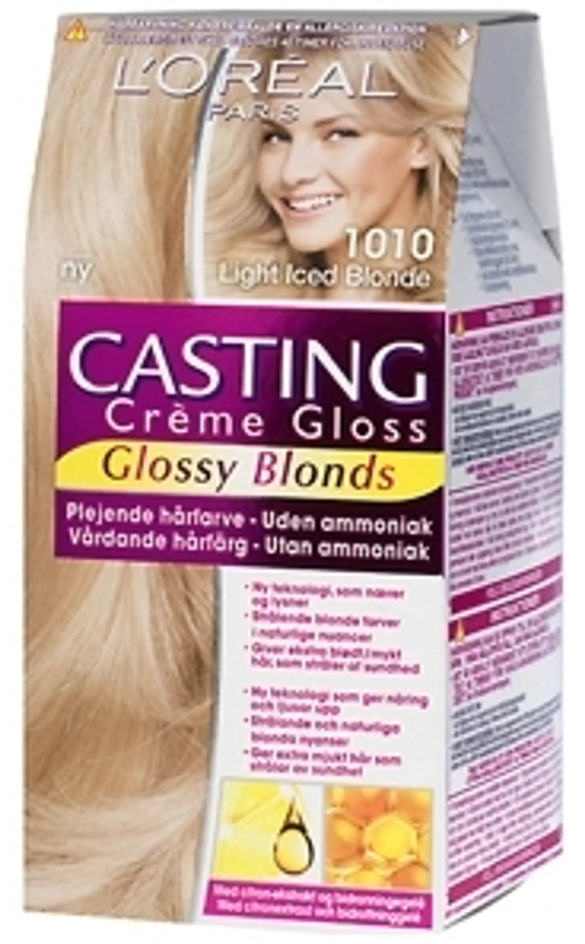 L'Oréal Paris Casting Crème Gloss Glossy Blonds 1010 Light Iced Blonde Kirkas Tuhkanvaalea kevytväri 1kpl