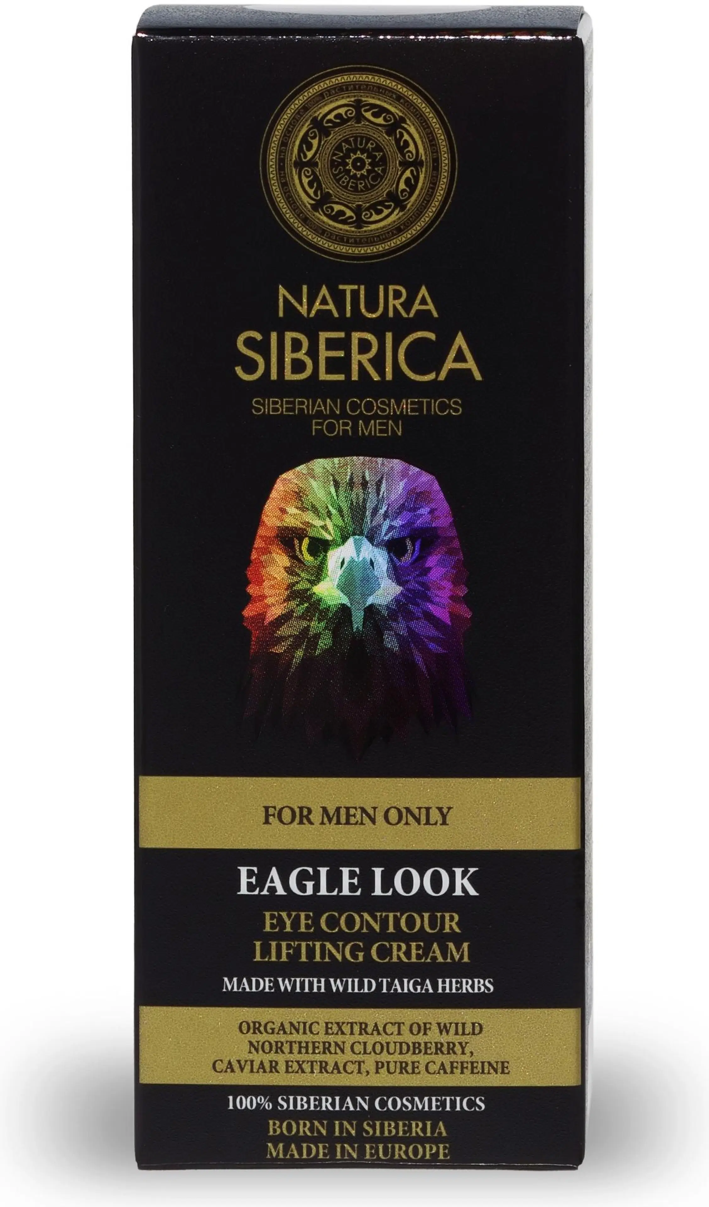 Natura Siberica MEN Eagle Look - Silmänympärysvoide turvotusta ja tummia silmänalusia vastaan 30 ml