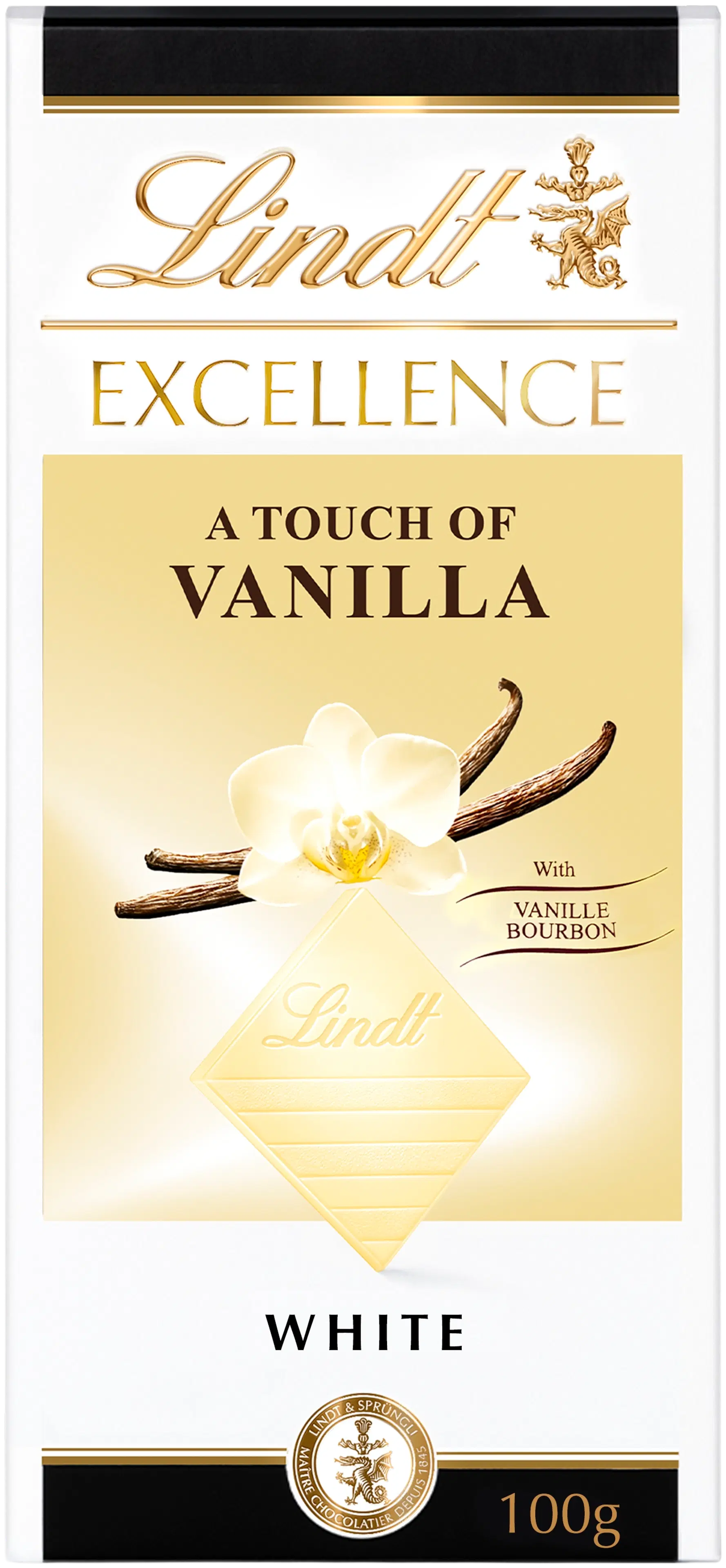 Lindt Excellence White Vanilla valkosuklaalevy 100g