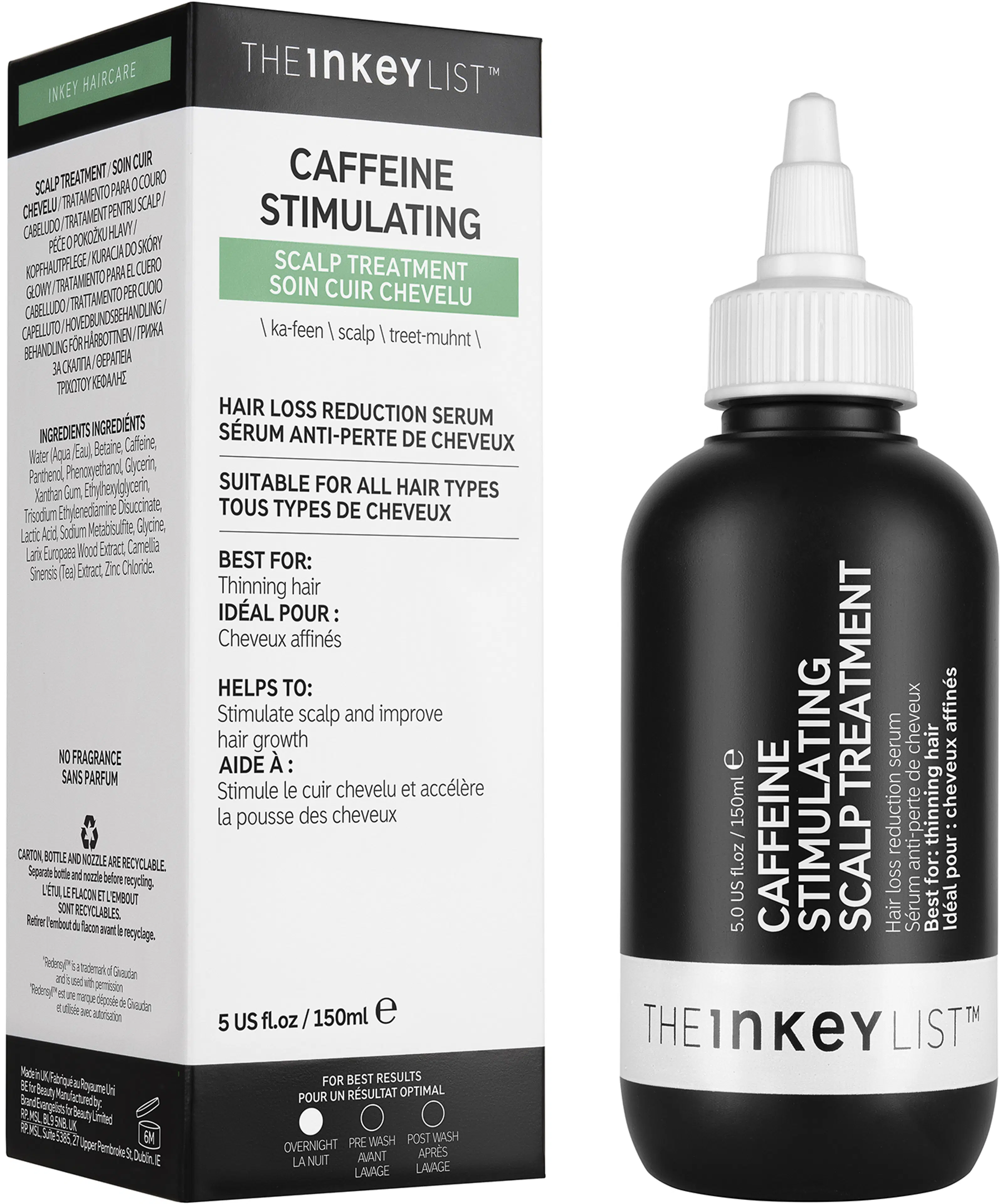 The Inkey List Caffeine Stimulating Scalp Treatment hiuspohjan hoito 150 ml