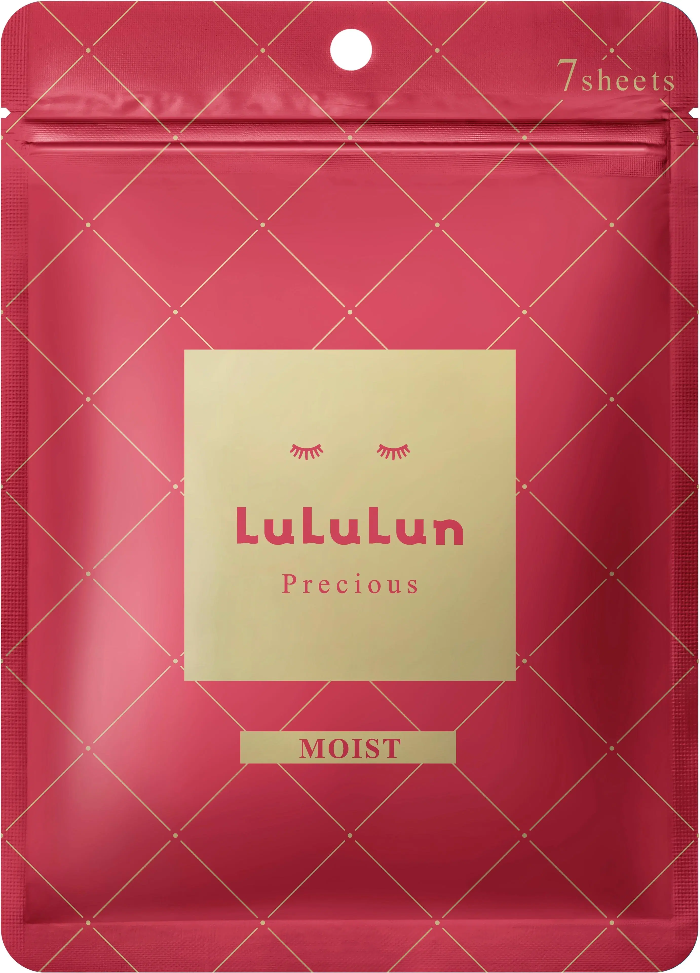 LuLuLun Precious Sheet Mask Red 7-pack tehokosteuttava kangasnaamio 7 kpl