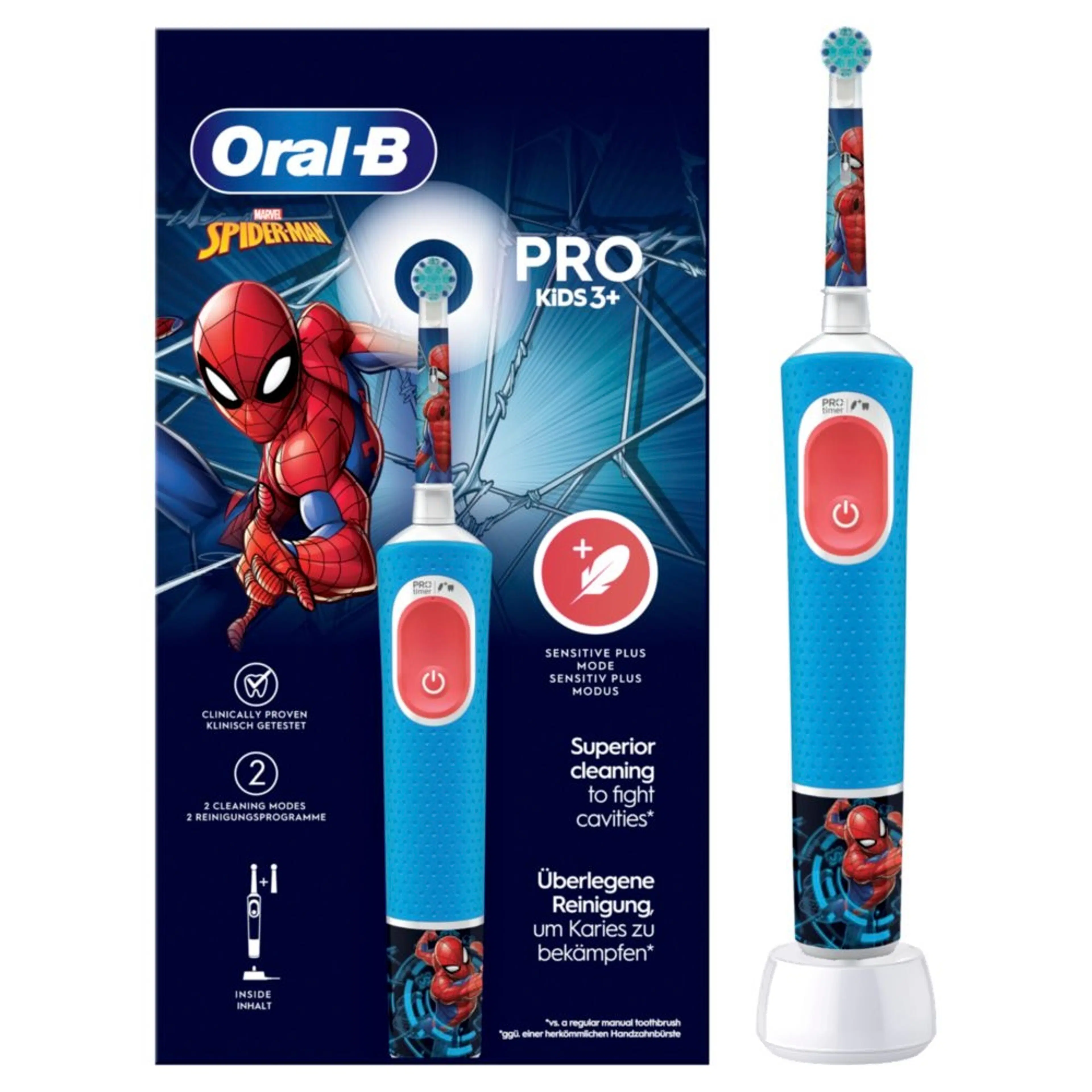 Oral-B Vitality Pro Kids Spider-Man -sähköhammasharja Braun-tekniikalla