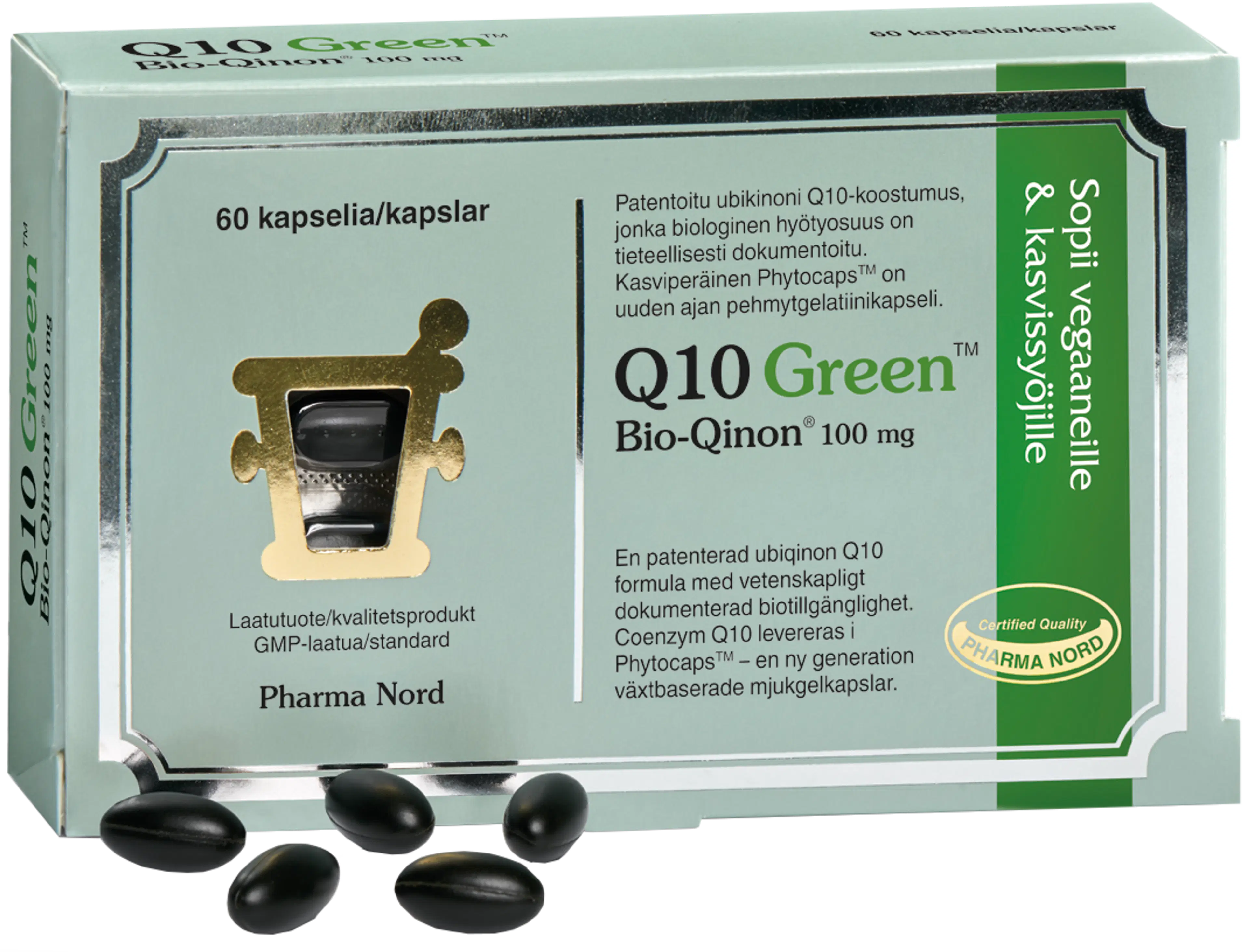 Pharma Nord Q10 Green™ Bio-Qinon® 100 mg 60 vegekaps.
