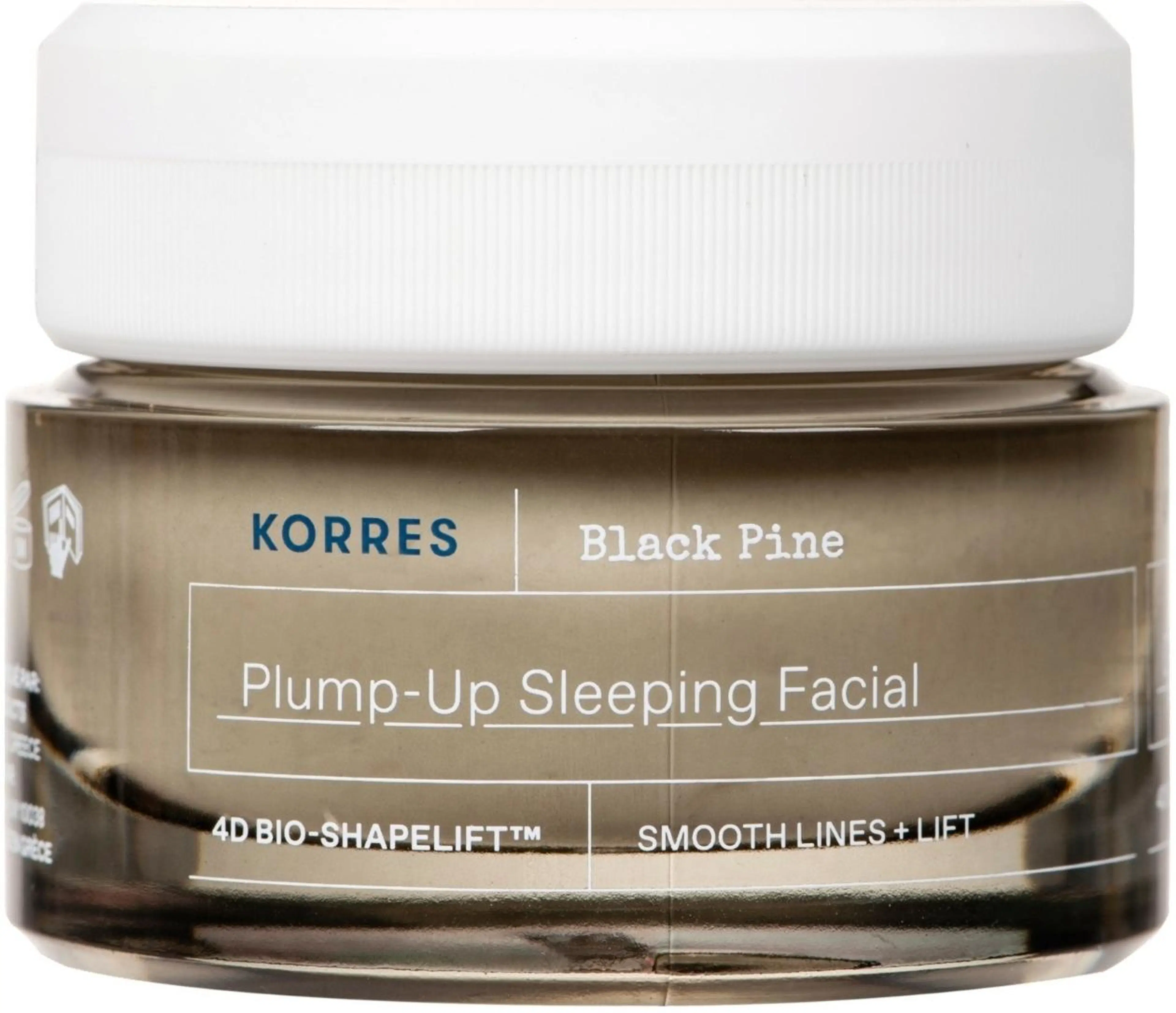 KORRES Black Pine 4D Bio-ShapeLift™ Plump-up Sleeping Facial hoitonaamio 40 ml