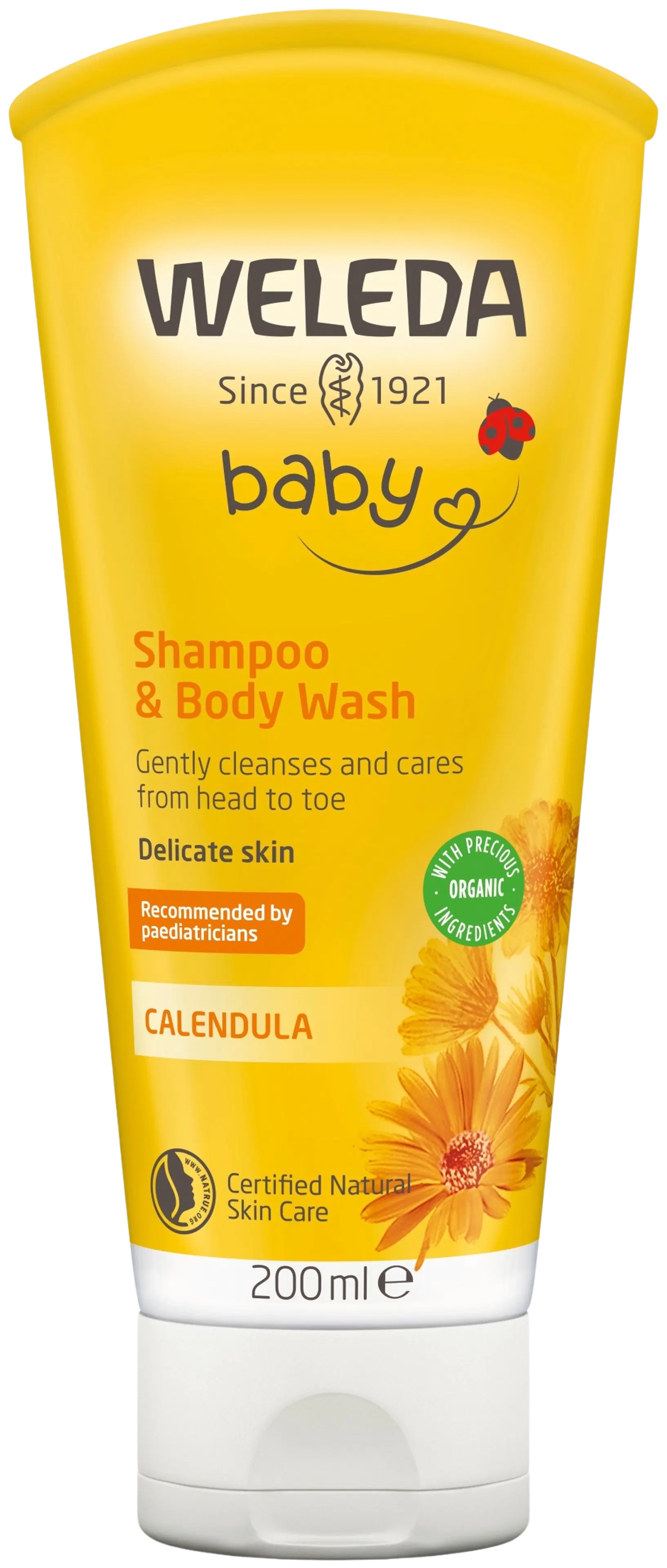 Weleda Kehäkukka Baby Shampoo & Suihkusaippua 200ml