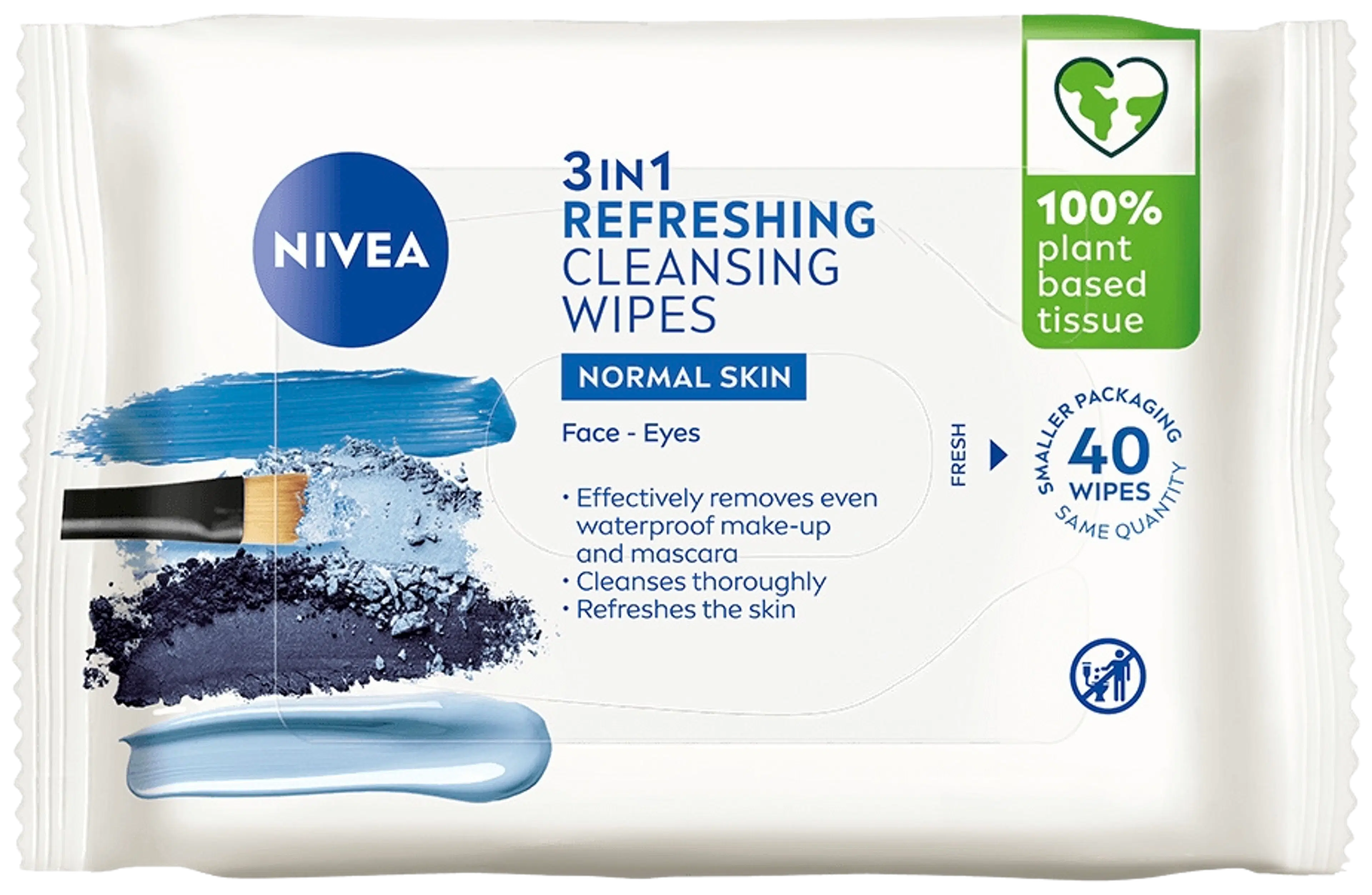 NIVEA 40kpl Refreshing Cleansing Wipes -puhdistusliinat