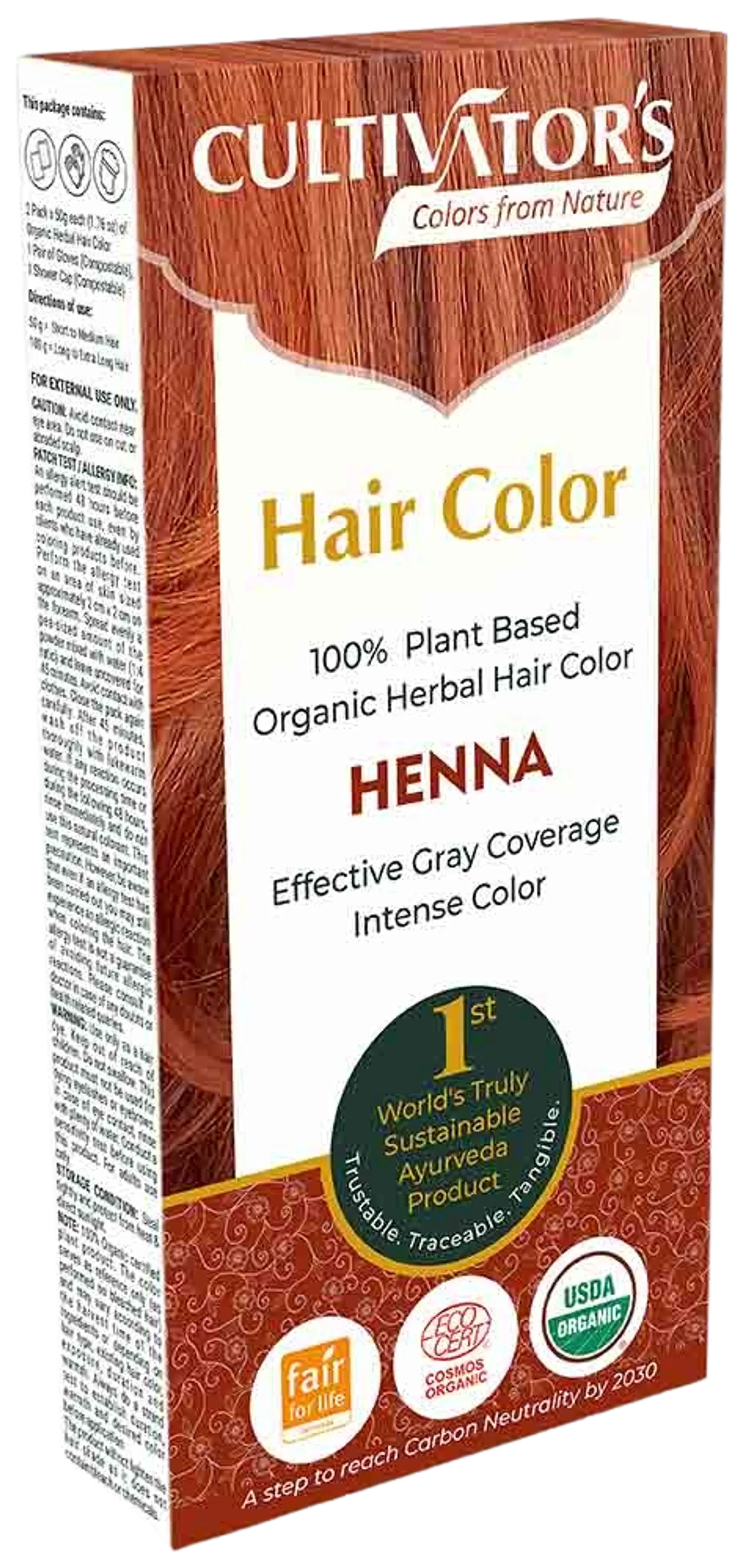 Cultivator's Hair Color Kasviväri Henna 100g